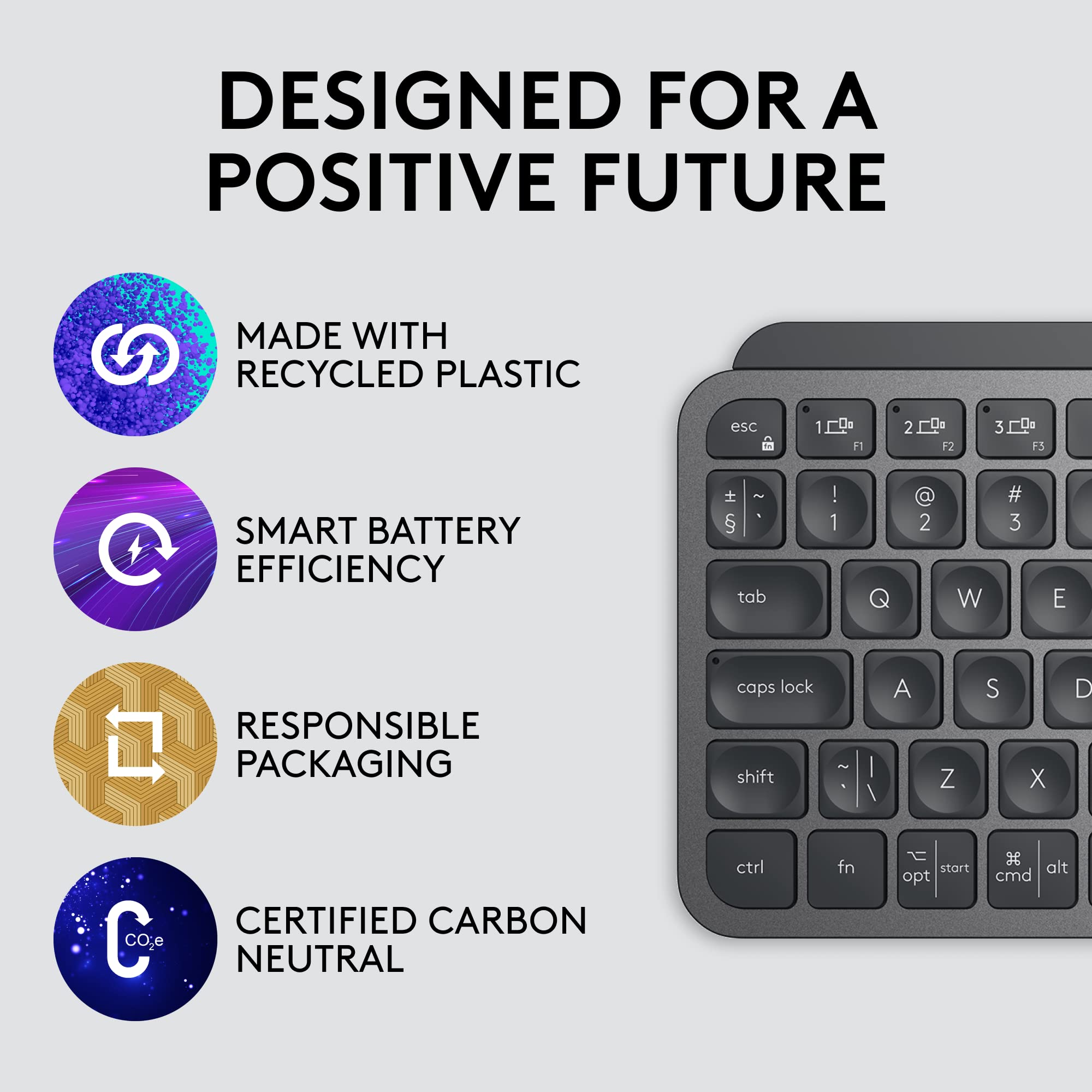 Logitech Mx Keys Mini Minimalist Wireless Illuminated Keyboard, Compact, Bluetooth, Usb C, For Apple Macos, Ios, Windows, Linux,