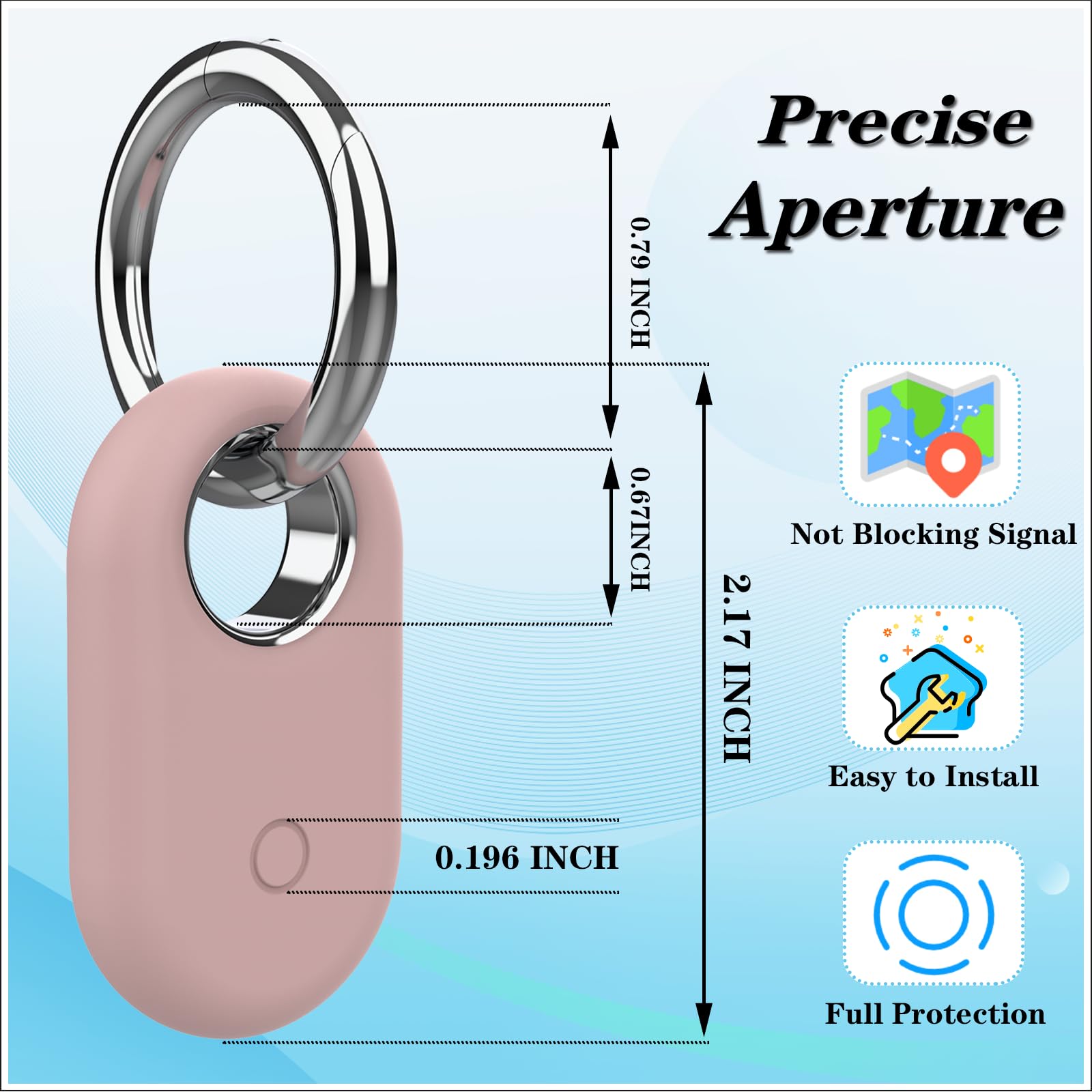 Rzttwl 4 Pack Holder Case Compatible With Samsung Galaxy Smarttag 2, Silicone Gps Tracker Protective Case For Galaxy Smart Tag 2
