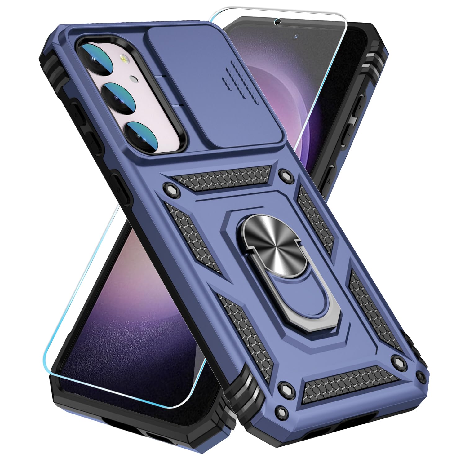 Sunstory For Samsung Galaxy S23 Plus Case With Hd Screen Protector & Kickstand & Slide Camera Cover,[Not For S23 Or S23 Ultra] [