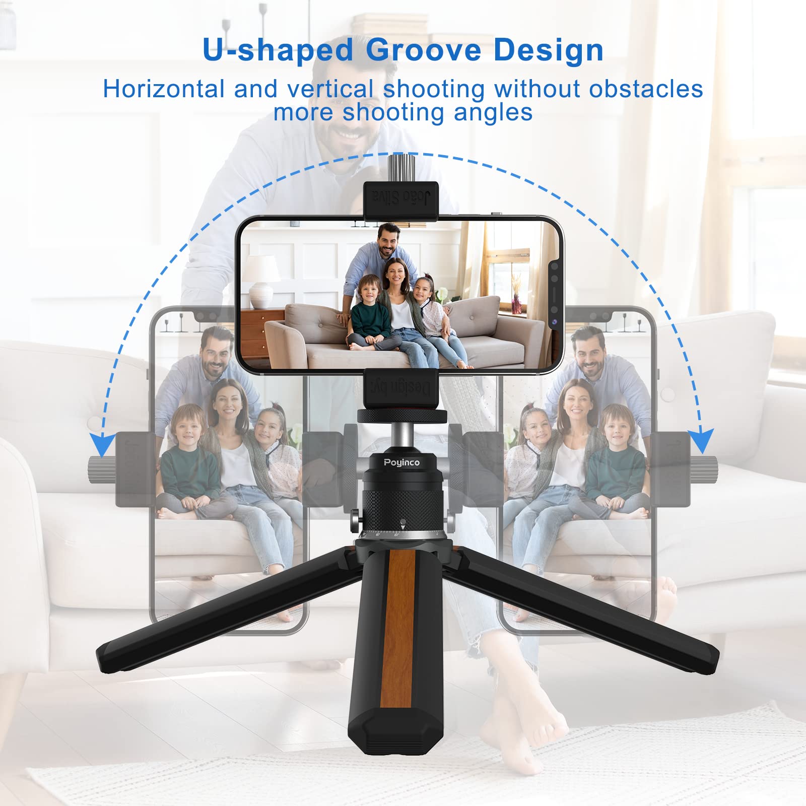 Poyinco Camera Tripod Mini Ball Head With 1/4' Hotshoe Mount Adapter 360 Degree Rotatable Aluminum Tripod Head For Monopod Dslr Cameras Phone Gopro Max Load 6.6Lbs/3Kg