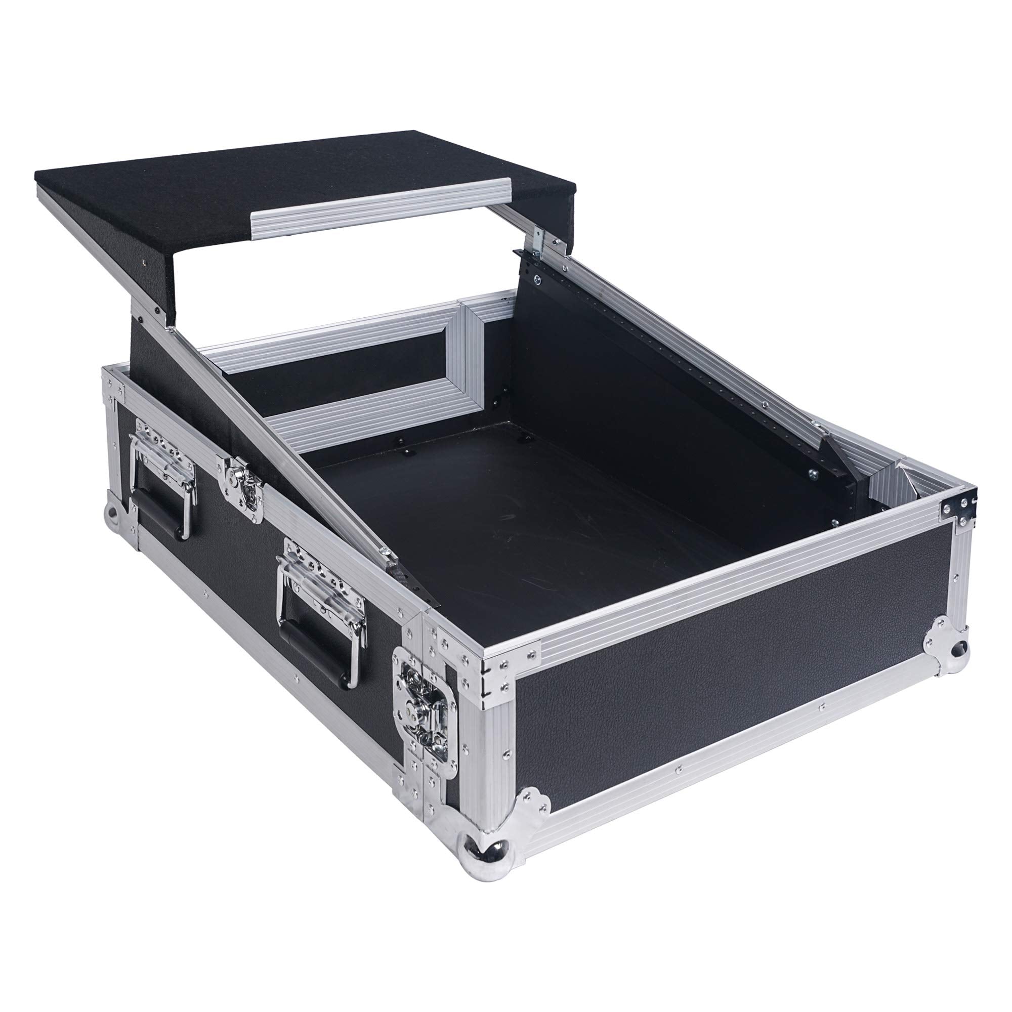 Sound Town 2U Glide Style Rack Case With 11U Slant Mixer Top, 20.7� Rackable Depth And Laptop Platform   Pro Tour Grade (Stmr 2Ult)