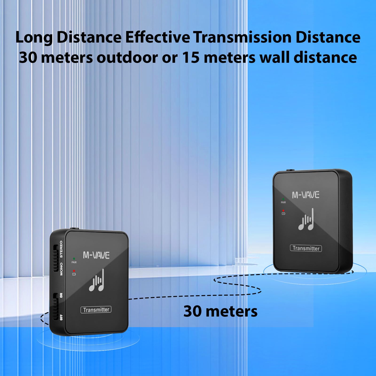 Btuty M Vave Sws10 Earphone Monitor Transmission System Rechargeable Receiver (Receiver And Transmitter)