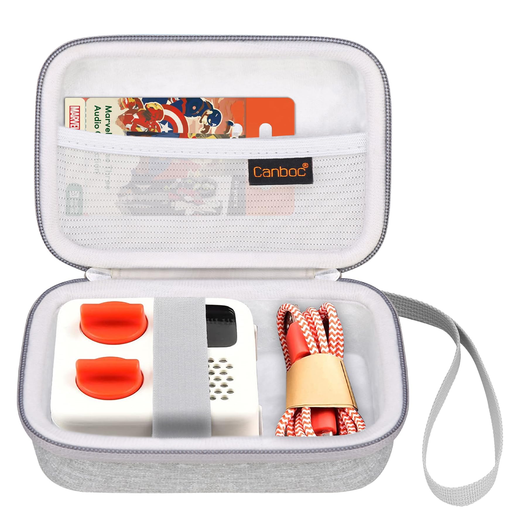 Canboc Hard Carrying Case Compatible With Yoto Mini (2024 Edition) Kids Bluetooth Travel Audio & Music Player, Mesh Pocket Fit A