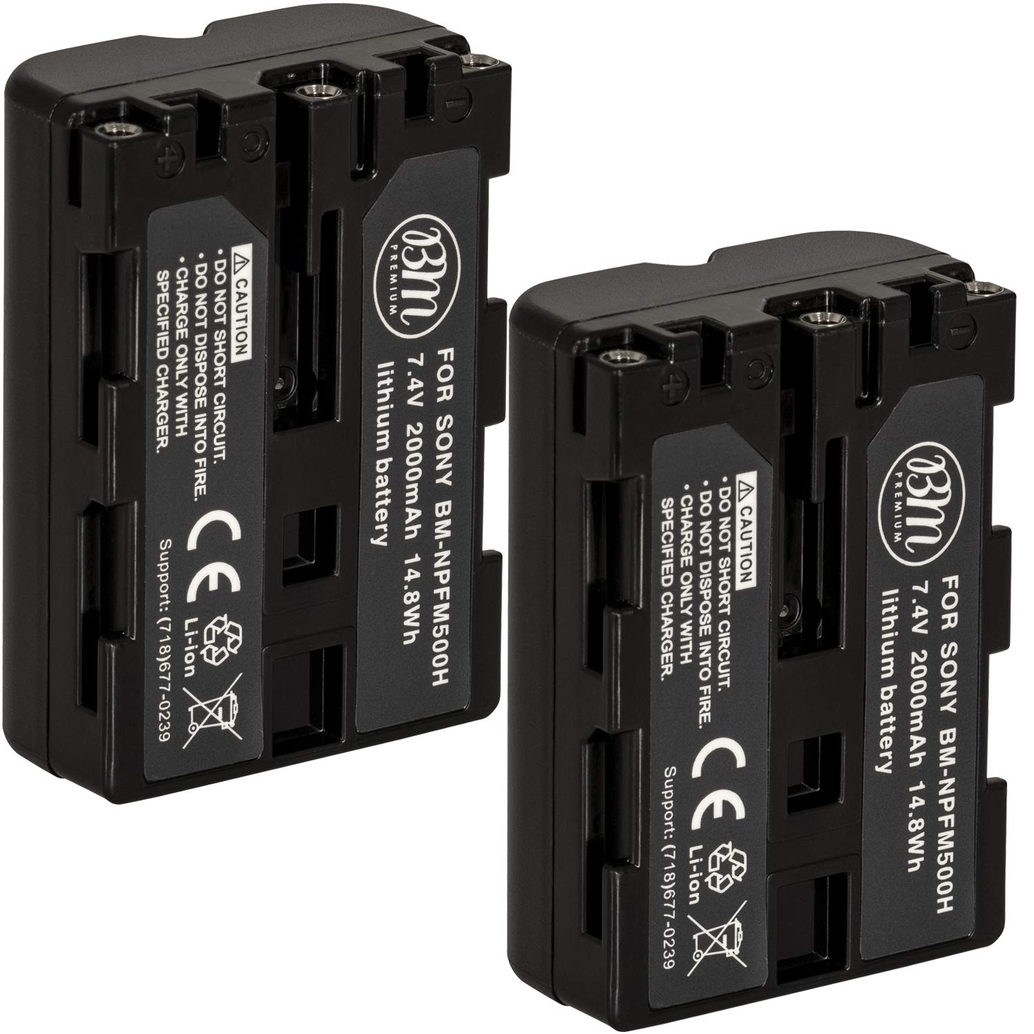 BM Premium 2 NP FM500H Batteries for Sony Alpha a77II, a68, SLT A57, A58, A65V, A77V, A99V, A200, A300, A350, A450, SLTA500, SLTA550, SLTA560, SLT A580, SLT A700, SLT A850, SLT A900 DSLR Camera