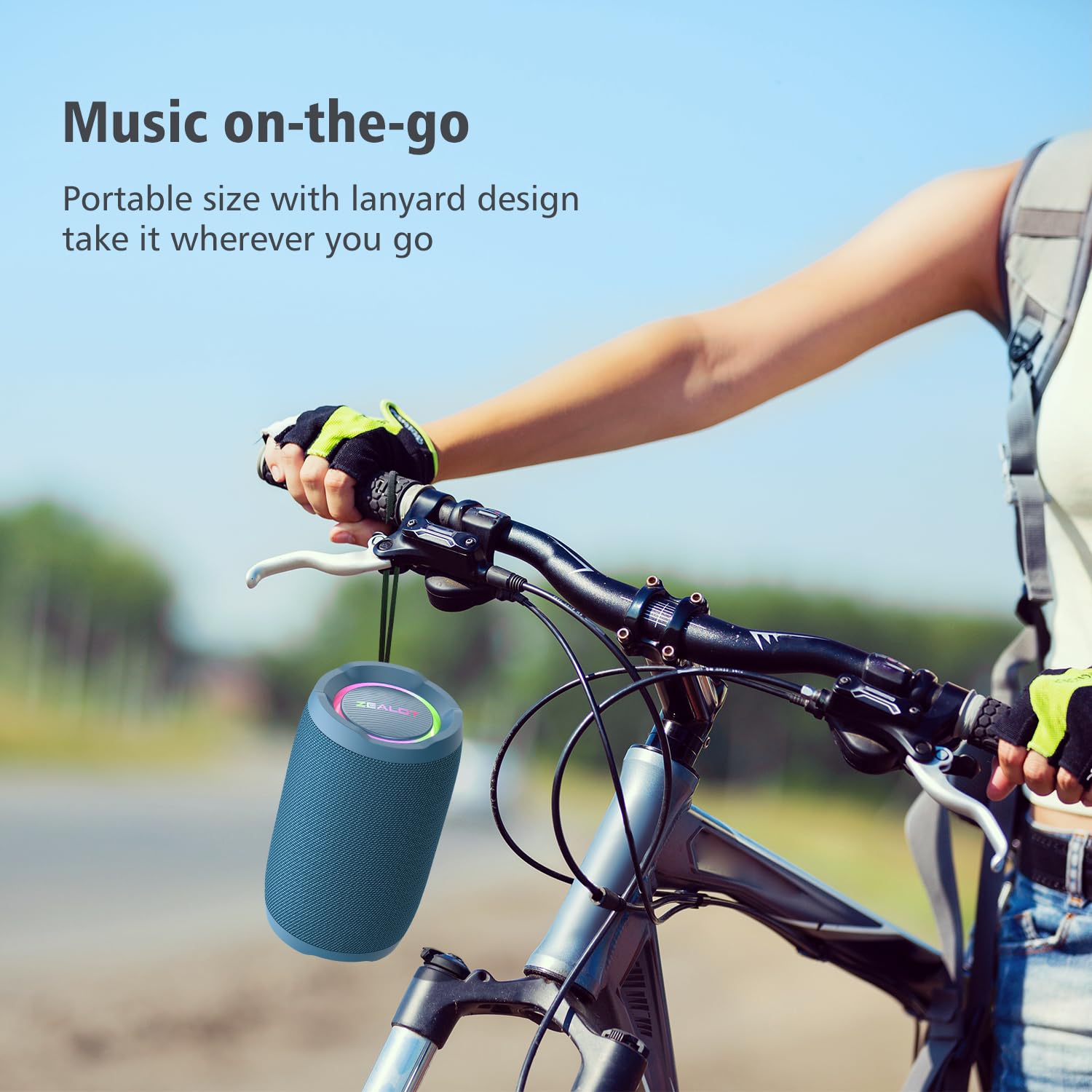 Zealot Bluetooth Speaker, Portable Speaker Wireless, Ip67 Wterproof,Loud Stereo Sound, 20W, Dual Pairing, Bt5.2/ Usb/Tf Card/Lin