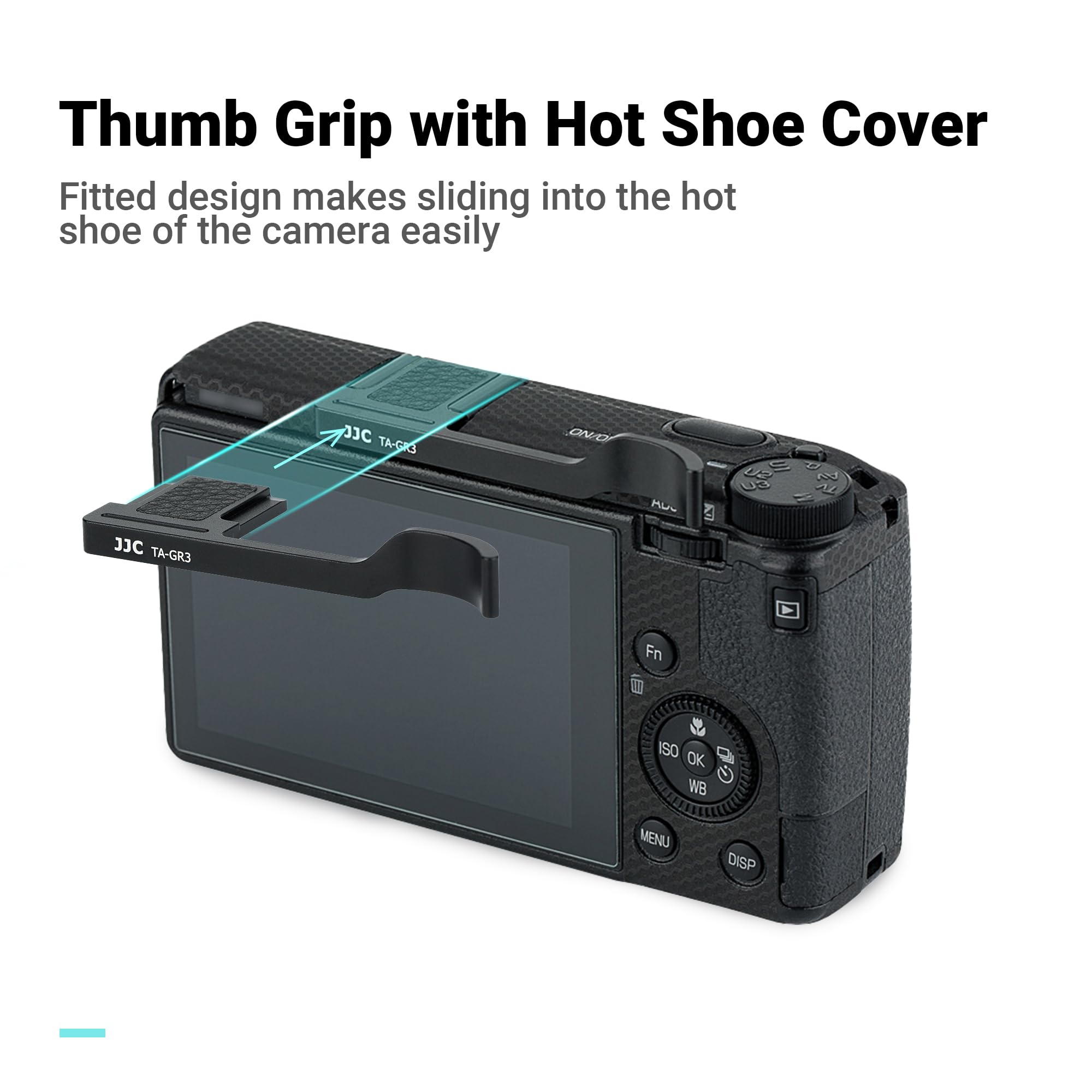 Jjc Metal Thumbs Up Grip For Ricoh Gr Iii Gr Iii Hdf Gr3 Hdf Gr Iiix Gr Iiix Hdf Gr3X Hdf, Hot Shoe Thumb Support For Comfortabl