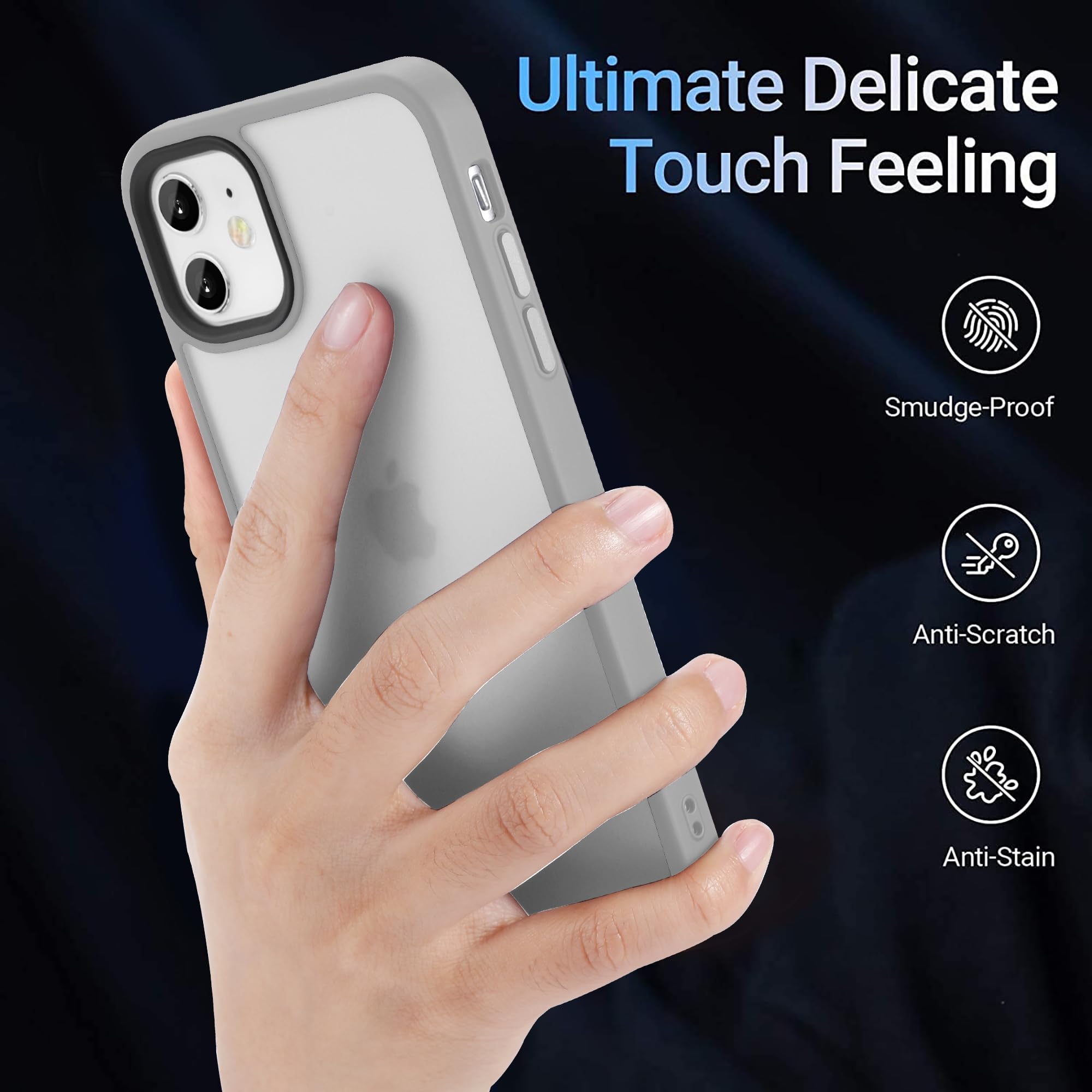 Yriklso For Iphone 11 Phone Case, Shockproof For Iphone 11 Case, Military Grade Drop Protection, Protective Hard Back Slim Trans