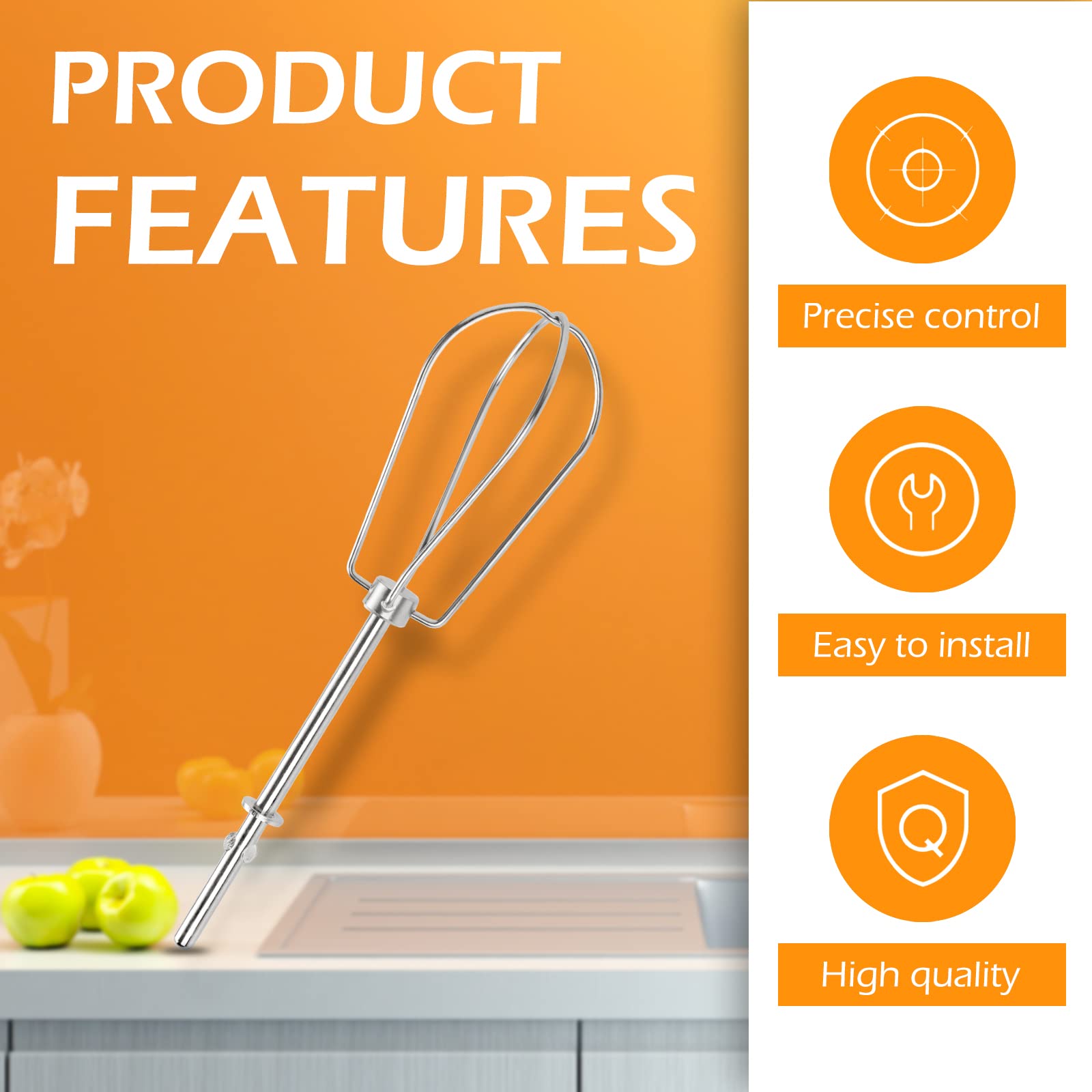 Hand Mixer Beaters Attachments Replacement For Kitchenaid Beaters W10490648, Khm512, Khm2B,Fit With Hand Mixer 5 Speed Khm5 2 Pack