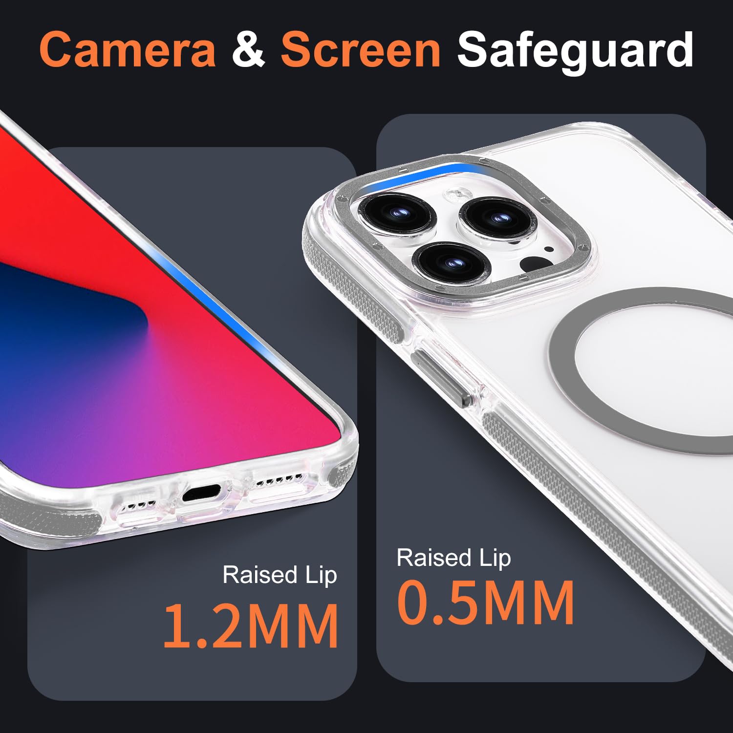 Gyizho Magnetic Case For Iphone 15 Pro Max Case, [Military Grade Drop Tested] [Compatible With Magsafe] Slim Protective Cover Tr