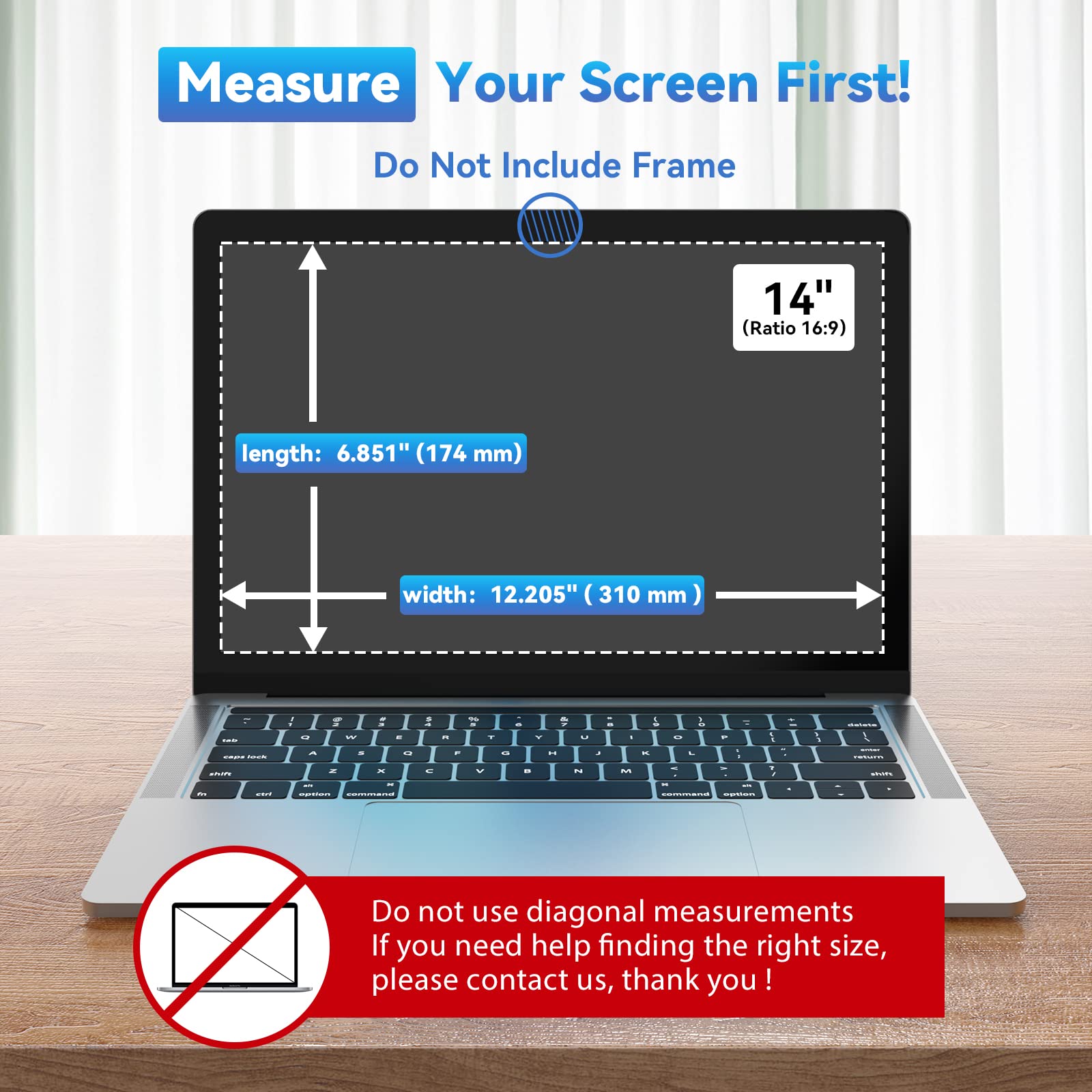 Laptop Privacy Screen 14 Inch, Removable 16:9 Aspect Privacy Filter Screen Protector For 14 Inch Laptop, Privacy Screen Anti Pee
