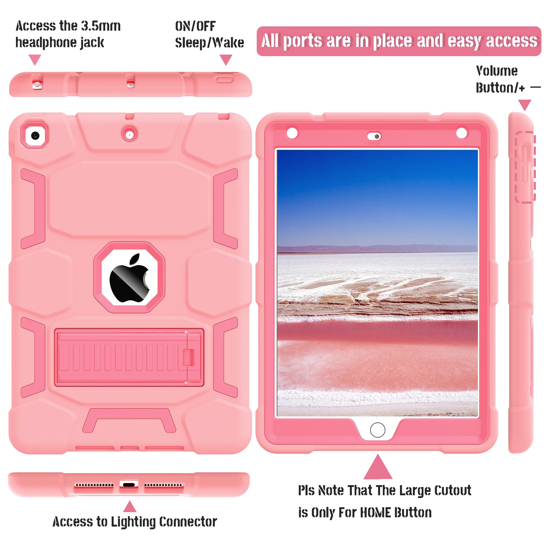 Ccmao For Ipad 9Th Generation Case, Ipad 8Th 7Th Generation Case, Ipad 10.2 Inch 2021/2020/2019 Case, Heavy Duty Rugged Shockpro