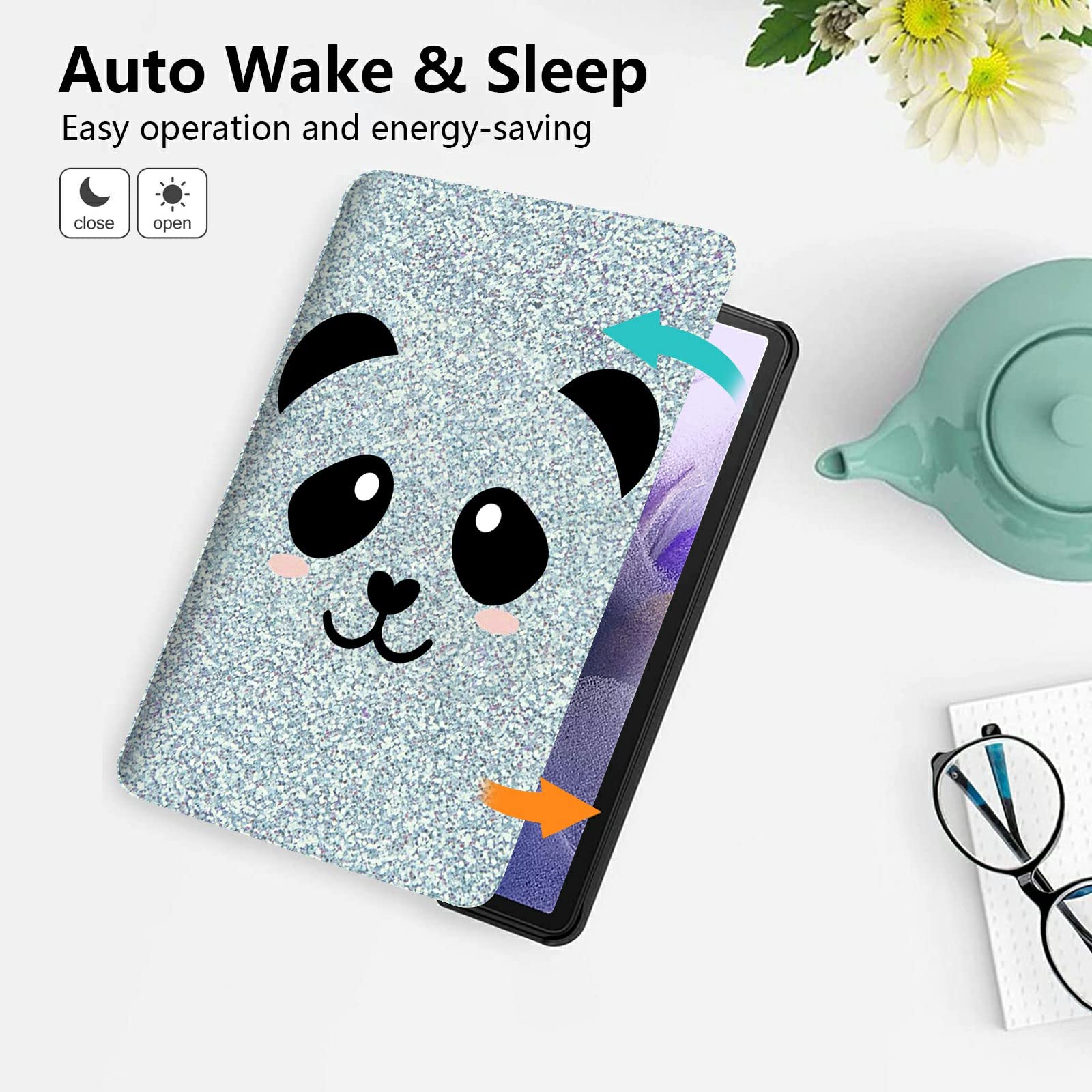 For Samsung Galaxy Tab A 8.0 Case 2019 Case Sm T290/T295 Slim Shockproof Folding Stand Protective Cover With Auto Wake/Sleep For