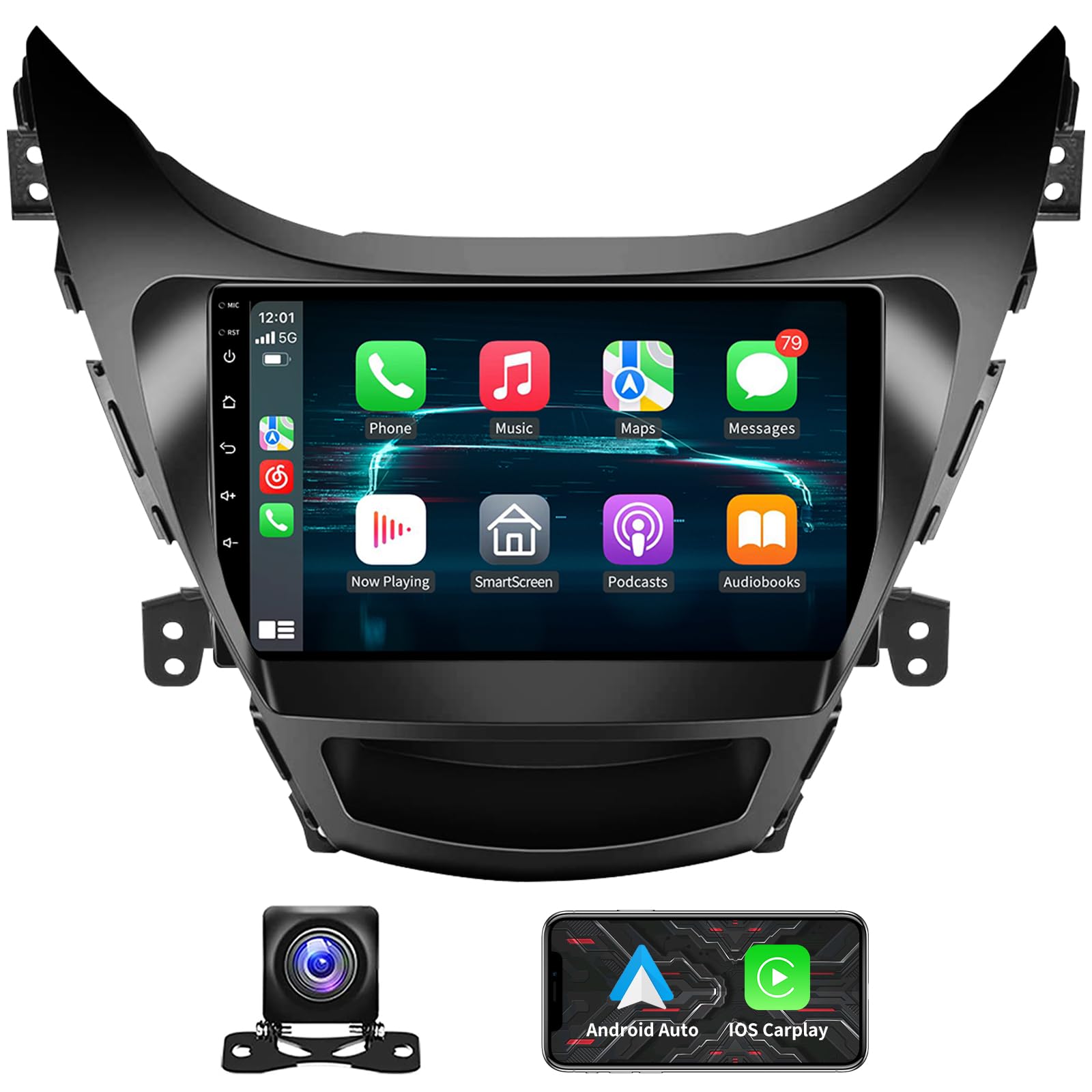 5Gwifi 4G+32G Android 13 Car Stereo Radio For Hyundai Elantra 2011 2012 2013,9.2'' Touchscreen Car Radio With Wireless Carplay A