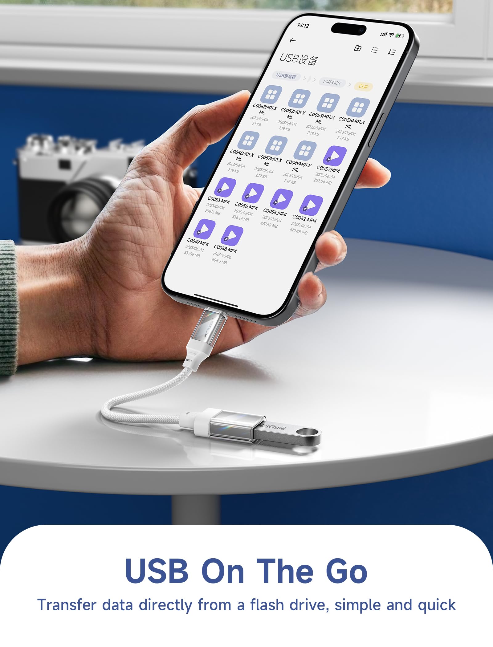 Jsaux Usb To Usb C Adapter [2 Pack], Usb C To Usb 3.0 Adapter, Usb C Otg Adapter Compatible With Macbook Pro/Air, Iphone 15 Pro