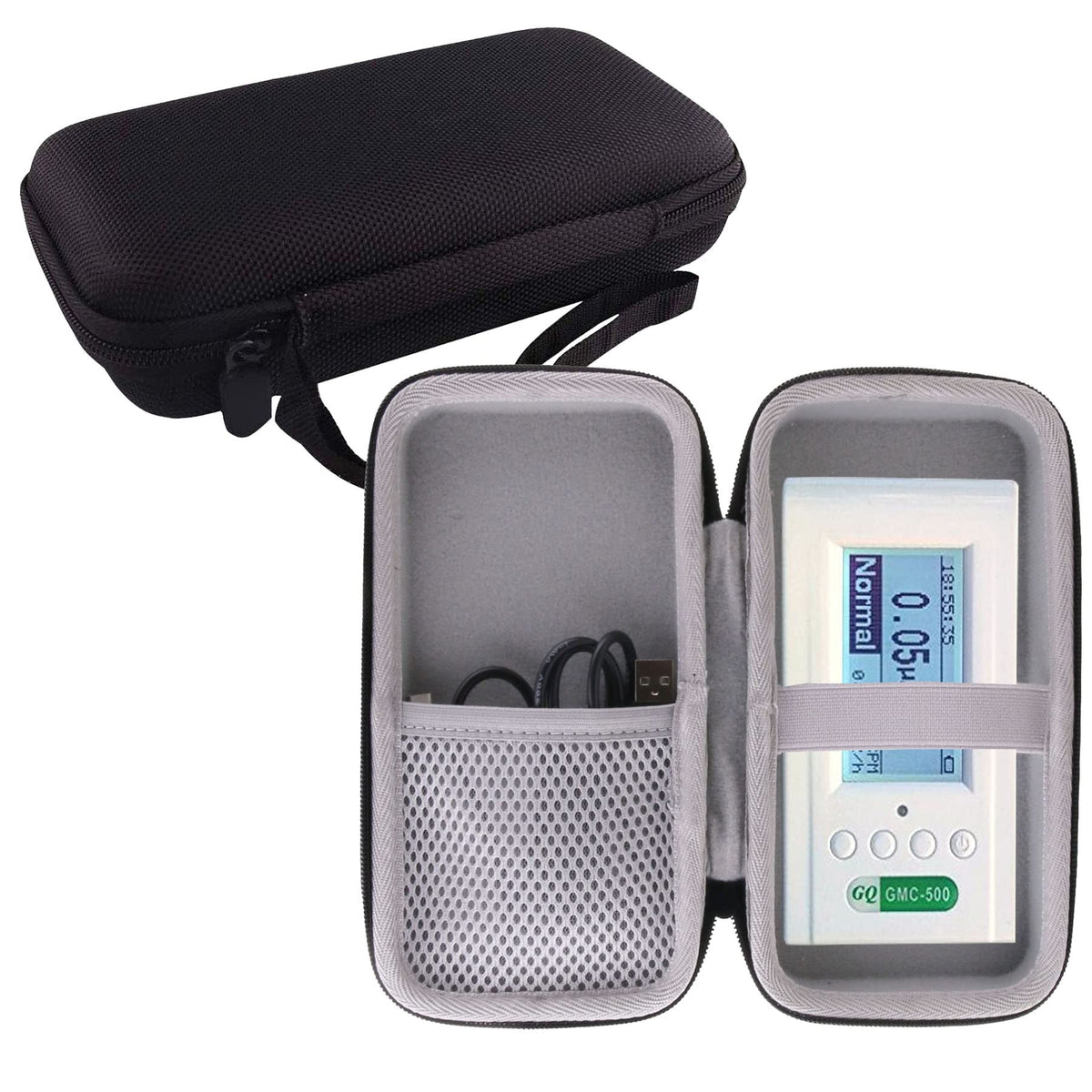 Werjia Hard Carrying Case Compatible With Gq Gmc 500Plus/Emf 390/Gmc 600Plus Radiation Detector