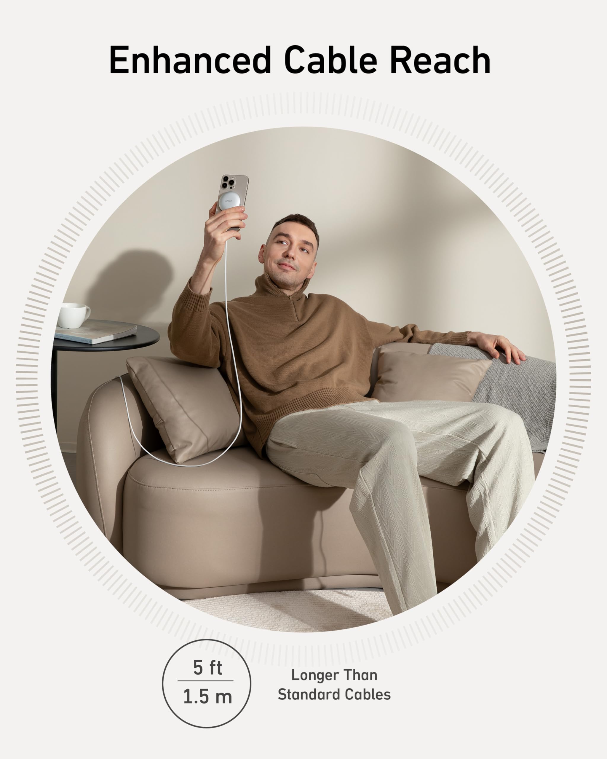 Anker Magsafe Charger Pad Compatible, Maggo Iphone 16 Wireless Charging Pad, Qi2 Certified 15W Wireless Charger, For Iphone 16/1