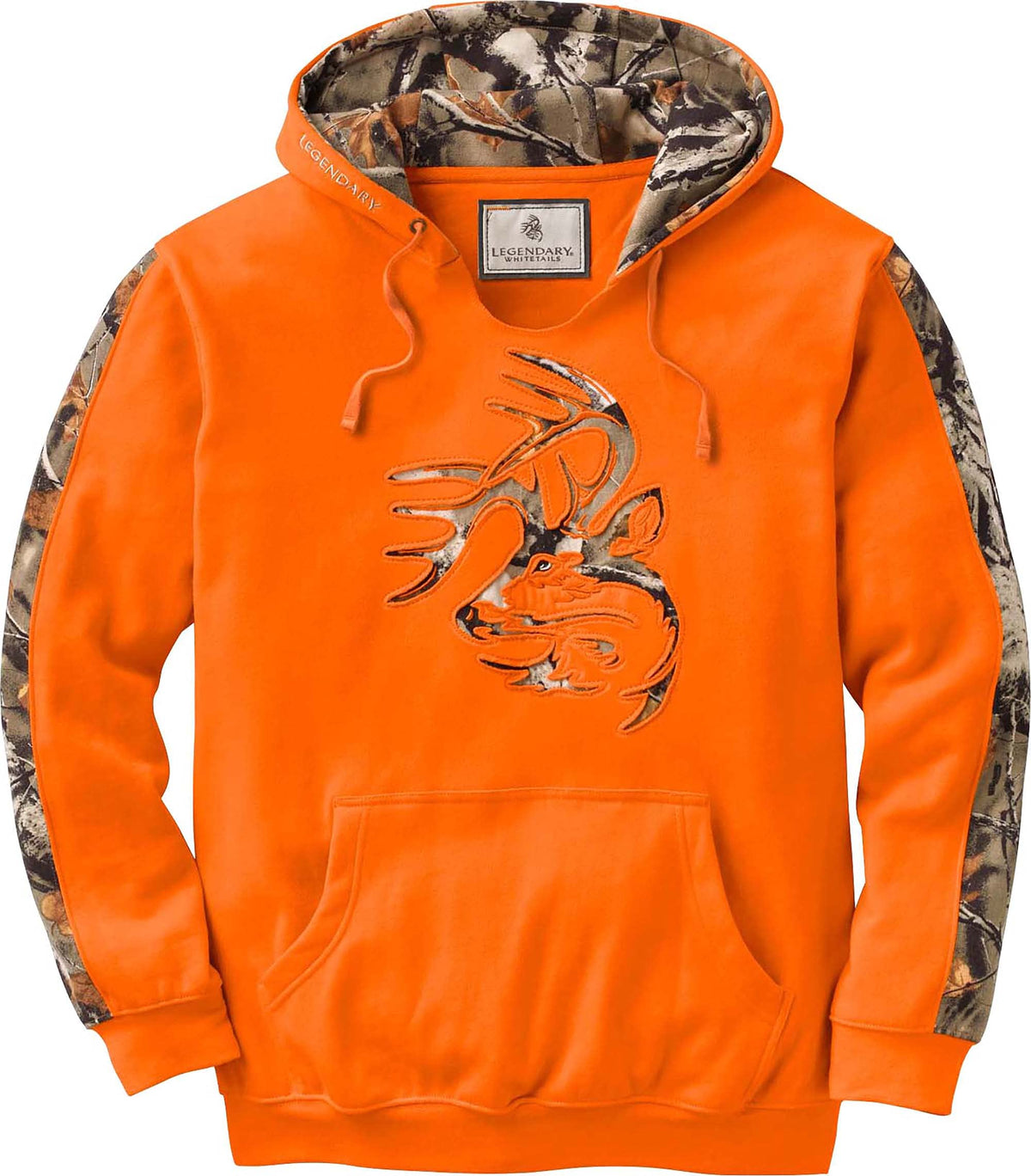 Legendary Whitetails Mens Big  Tall Camo Outfitter Hoodie, Inferno, Xx Large Tall