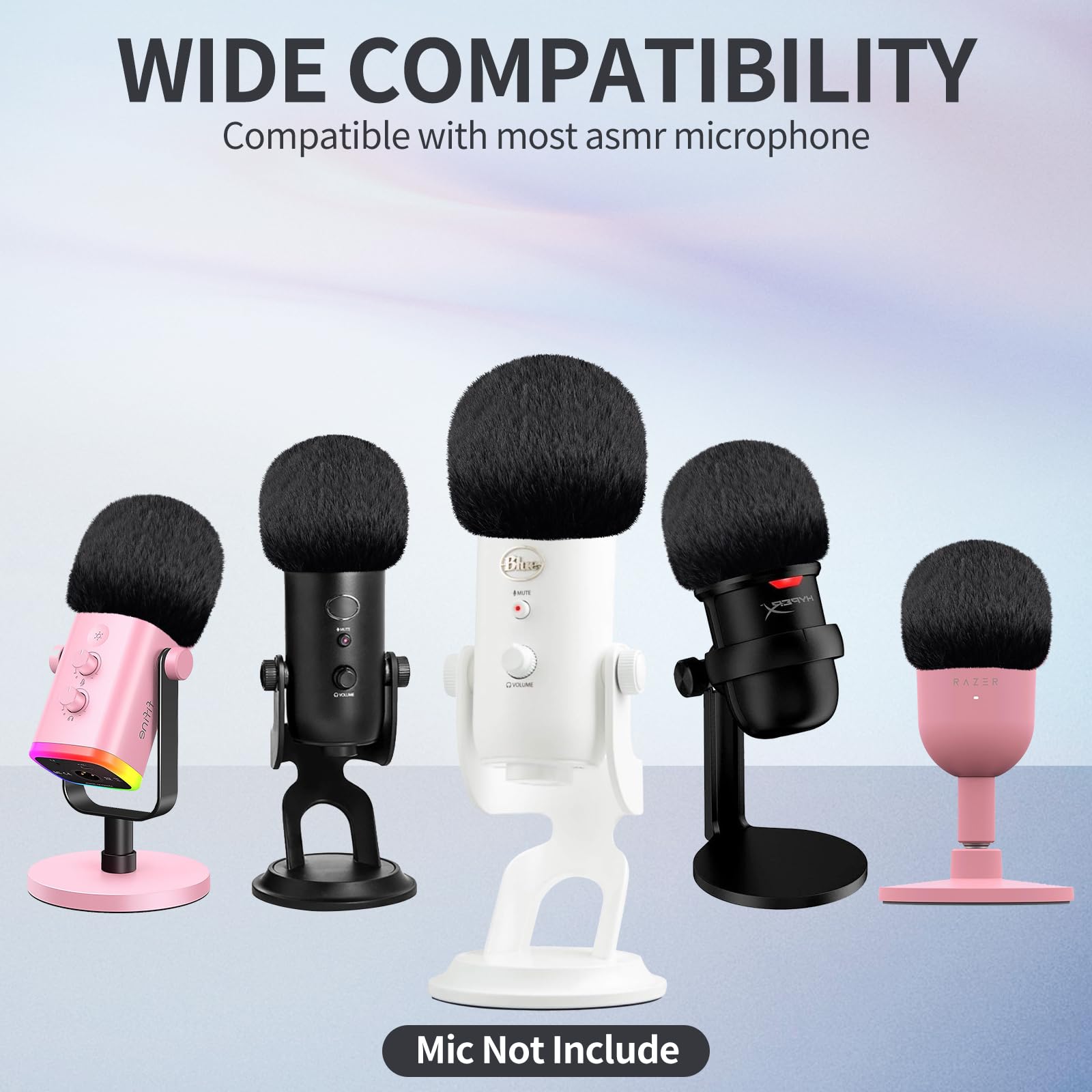 Blue Yeti Pop Filter For Blue Yeti Microphone,Mic Furry Windscreen Muff Windshield, Microphone Foam Cover For Yeti Pro,Yeti X,Na