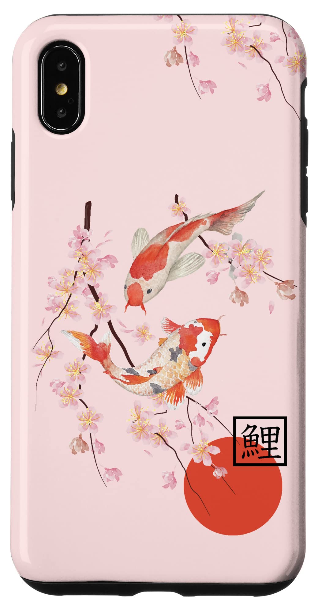 Iphone Xs Max Cherry Blossom Shirt Japanese Koi Carp Fish Sakura Graphic Case