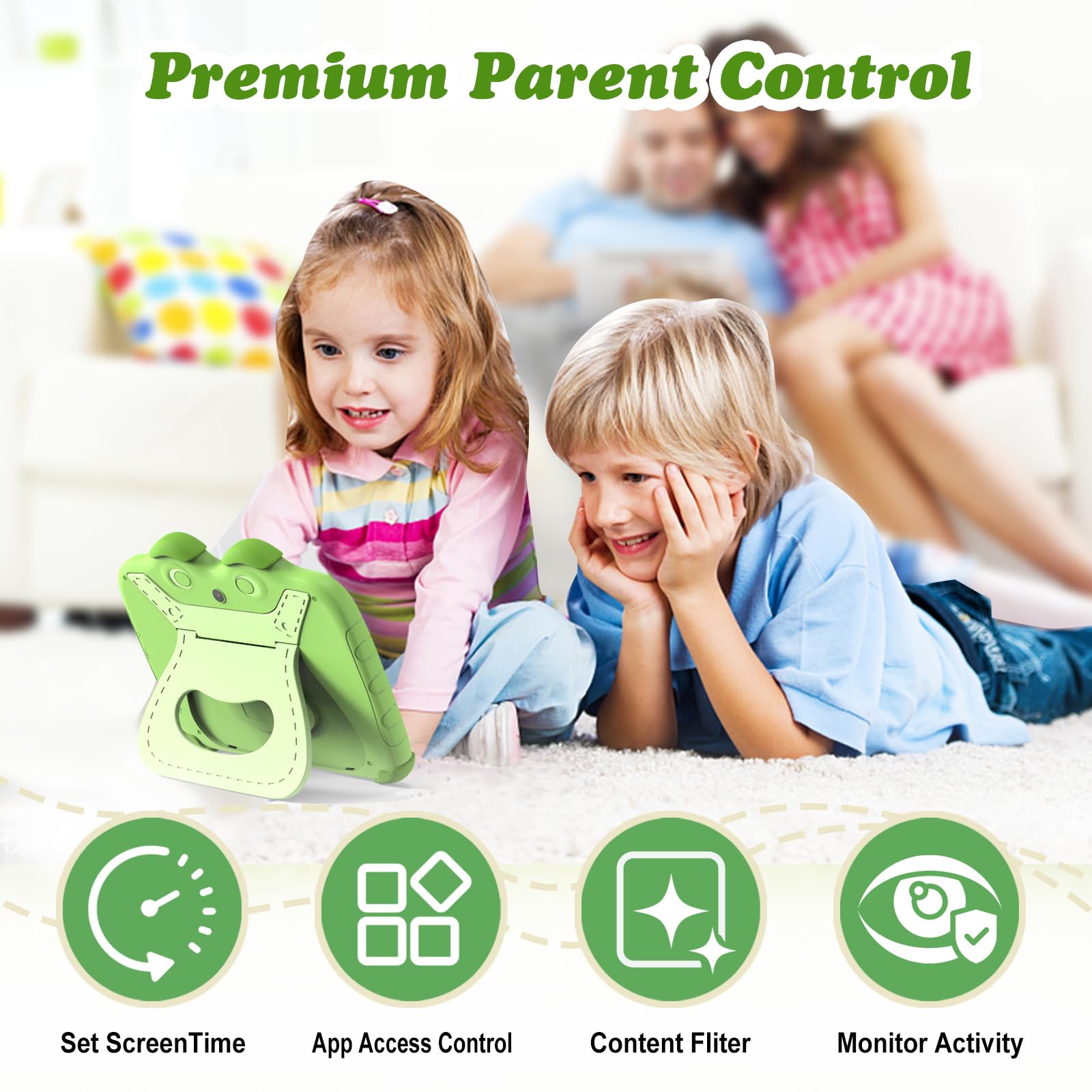 Kids Tablet 7 Inch Tablet For Kids 32Gb Toddler Tablet Kids Software Installed, Kids Learning Android Tablet With Wifi Youtube P