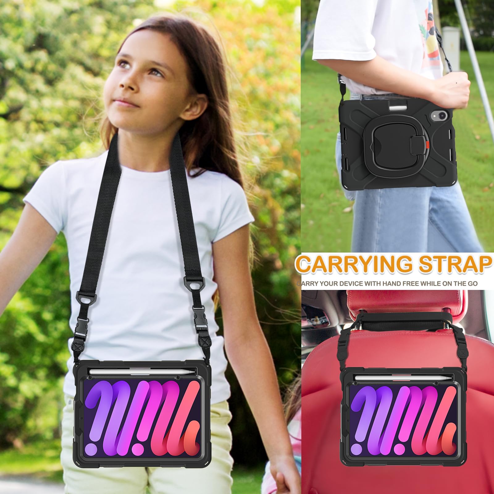 Braecn Case For Ipad Mini 6Th Generation 8.3    A2567/A2568/A2569, Silicone Cover W/Screen Protector, Pencil Holder [Supports 2N