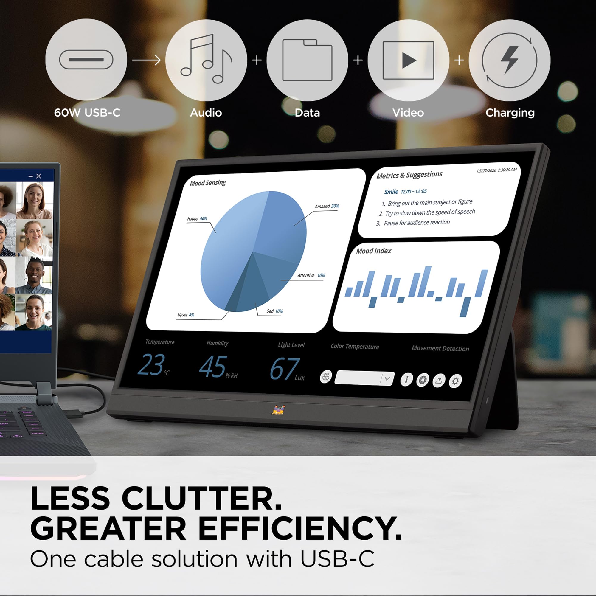 Viewsonic Va1655 156 Inch 1080P Portable Ips Monitor With Mobile Ergonomics, Usb C And Mini Hdmi For Home And Office