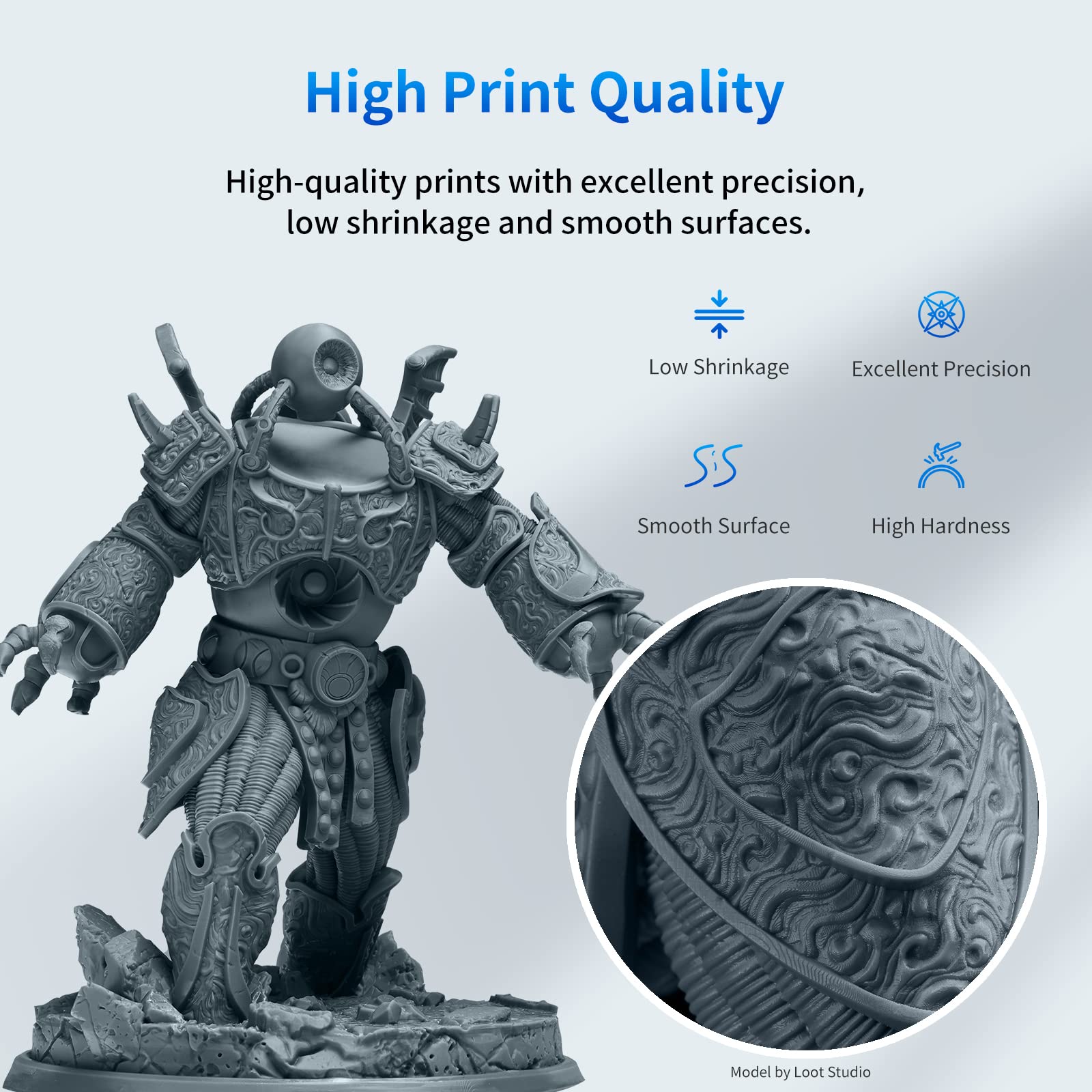 Anycubic Upgraded 8K 3D Printer Resin, 3D Printing Resin With High Precision And Quick Curing & Excellent Fluidity For Lcd 4K/6K