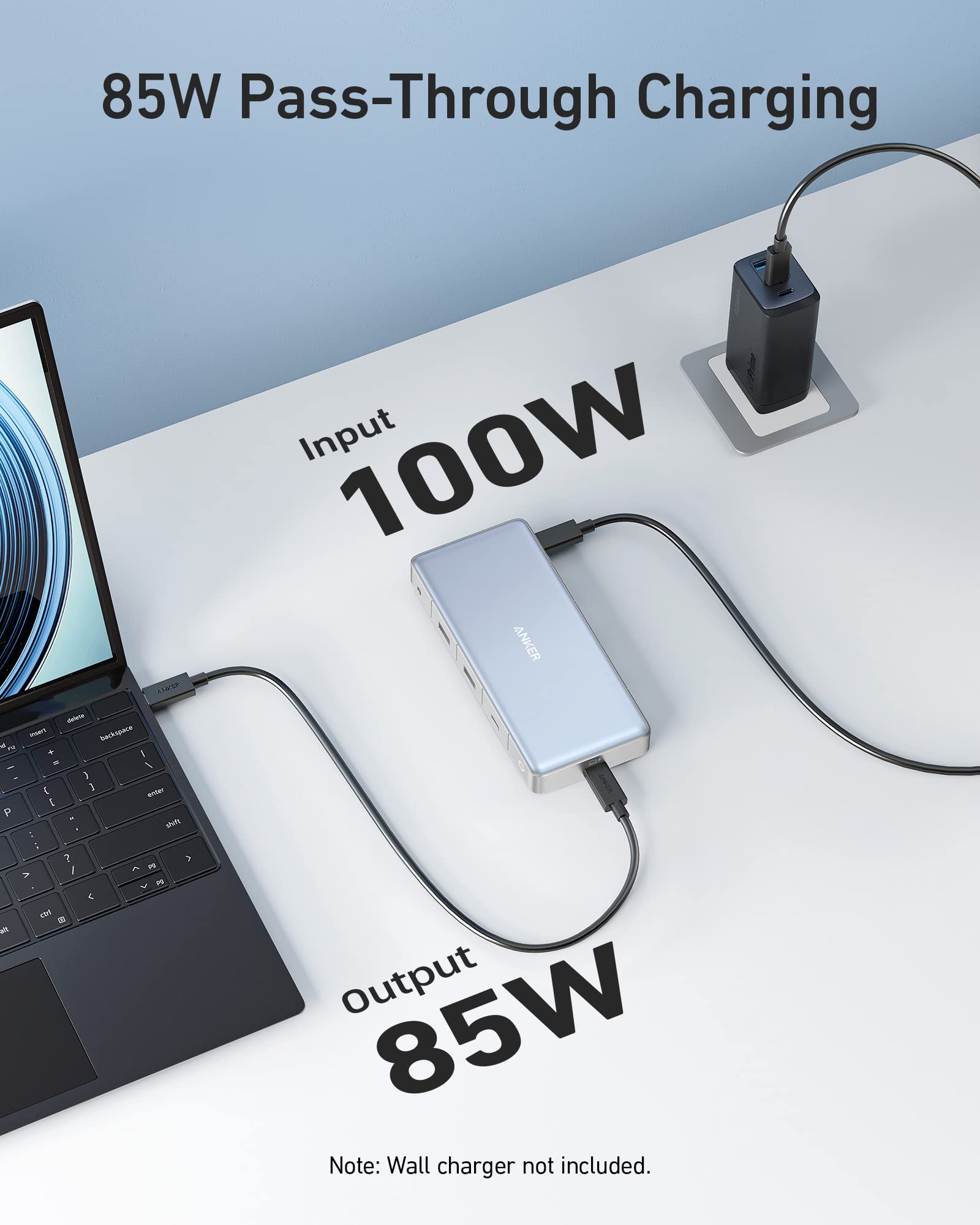 Anker 575 Usb C Hub (12 In 1, Dual Hdmi, Dp), Triple Display Docking Station, 10 Gbps Usb C And Usb A Data Ports, 4K Hdmi And Di