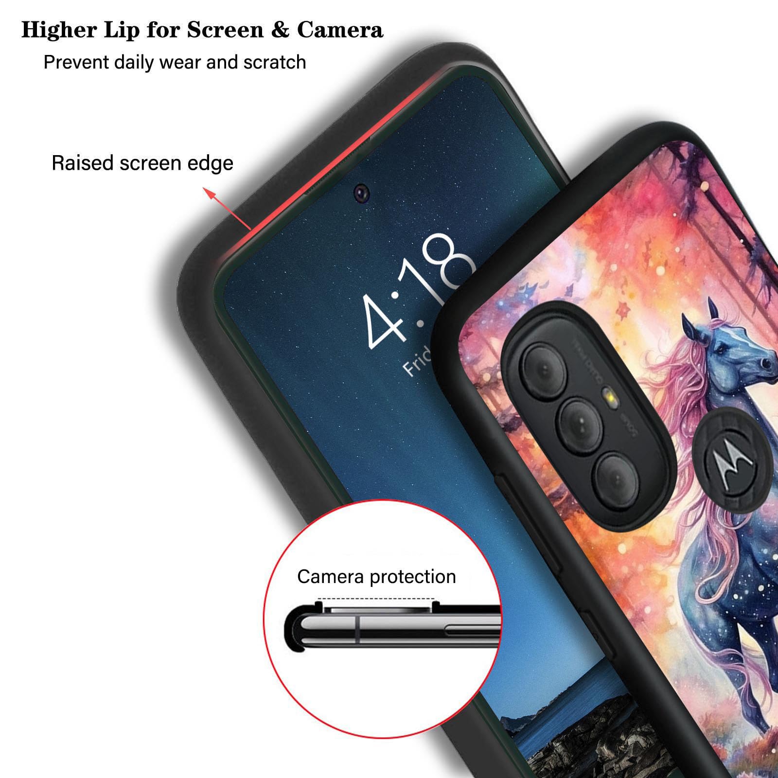 Dsrgrgfdj Designed For Motorola Moto G Play 2023/G Power 2022/G Pure 2021 Case 6.5 Inch,Ultra-Thin Silicone Anti-Scratch And Sho