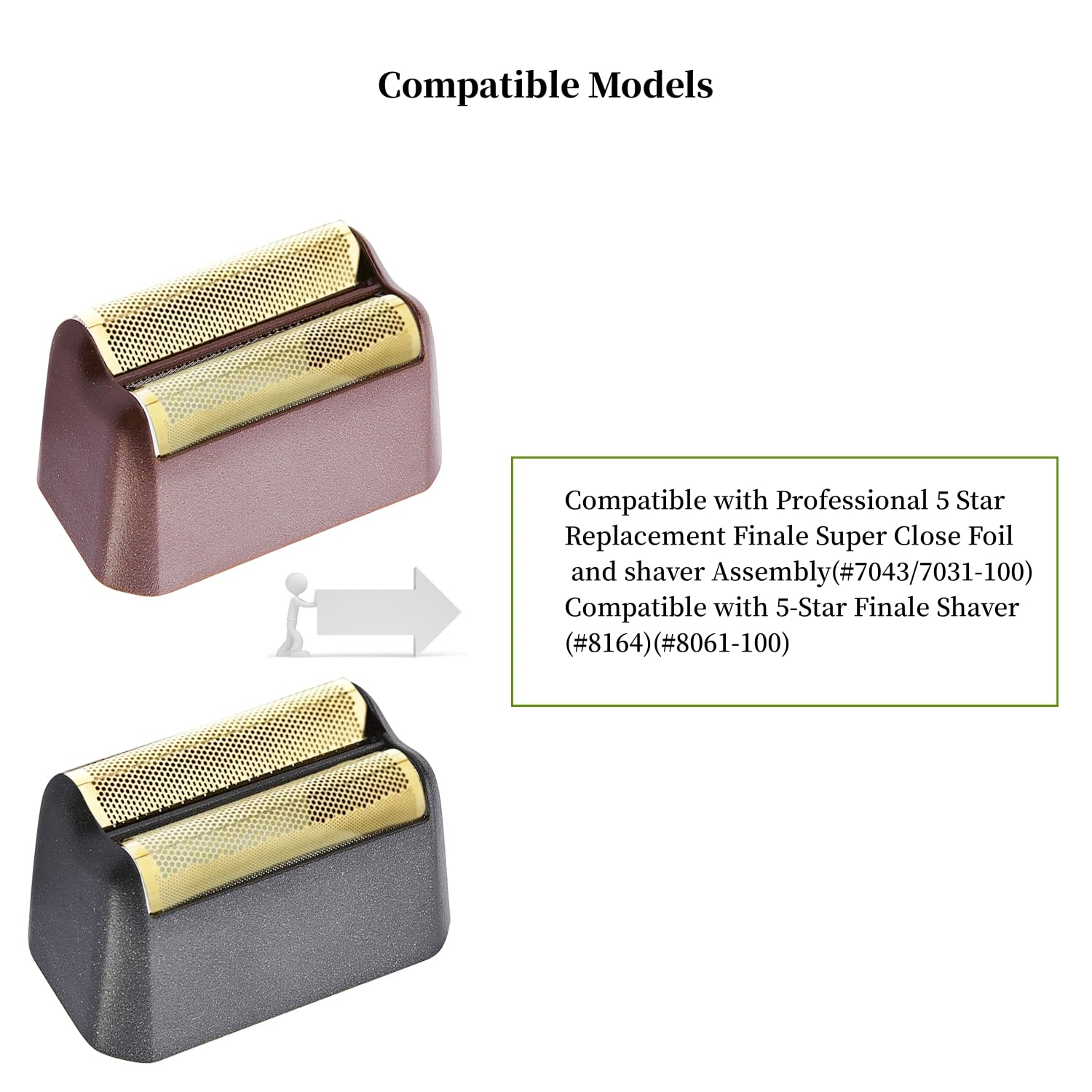 1 Pack Professional 5 Star Series Finale Shaver Replacement Foil And Cutter Bar Assembly Compatible With Wahl Shaver Foil 7031 1