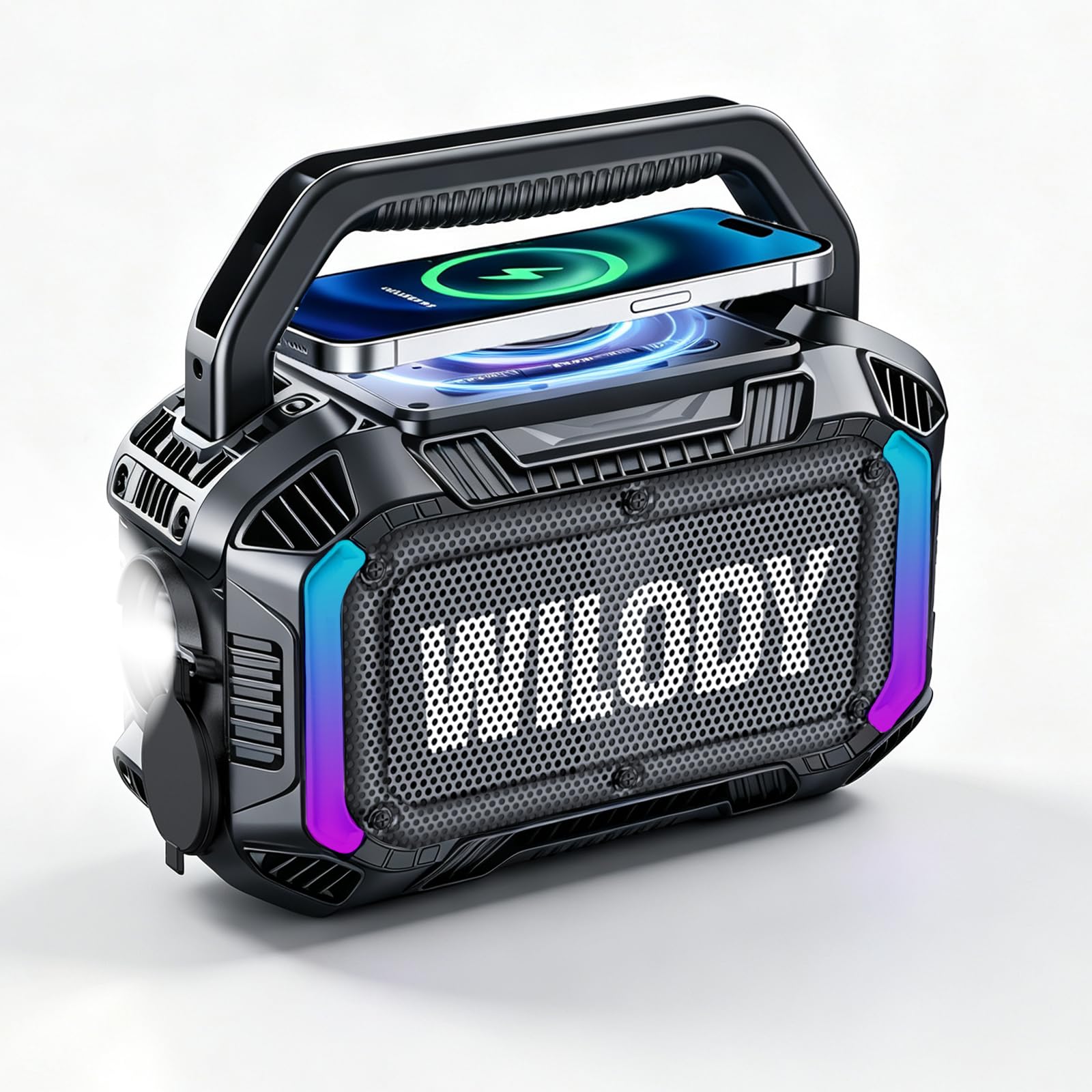 Wilody Speakers Bluetooth Wireless, 40W Loud Outdoor Speaker with Bass, IPX7 Waterproof Floatable, 20H Playtime, Wireless Charge