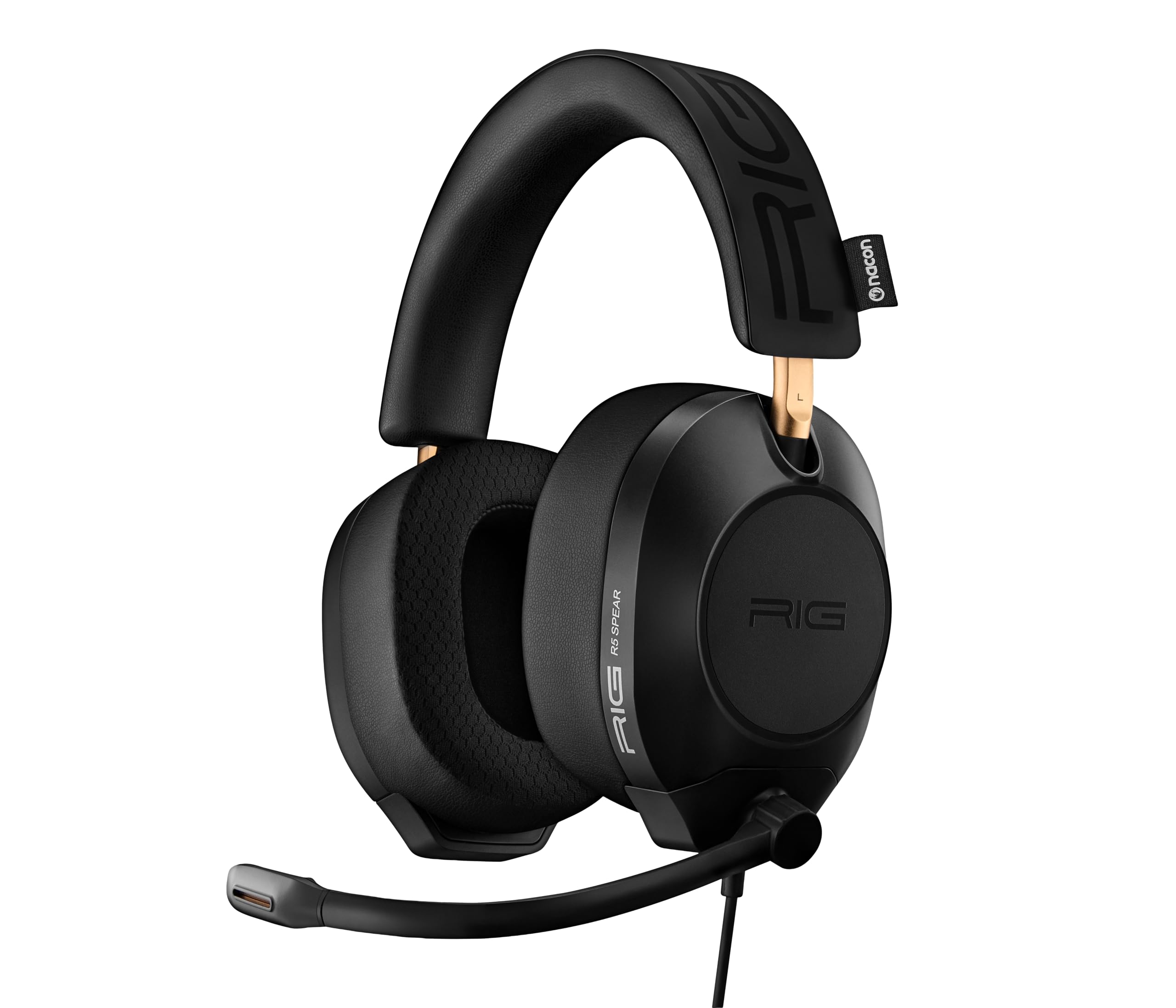 RIG R5 Spear MAX HD Wired Gaming Headset for PC, PS5, Xbox - 40mm GrapheneQ Drivers, Dolby Atmos 3D Audio, Detachable Mic, USB-C