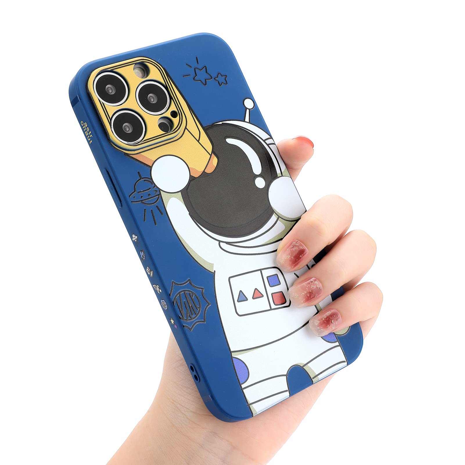 Yonds Queen For Iphone 7 Plus / 8 Plus Cute Case, Cool Cartoon Astronaut Space Design Stylish Bumper Soft Tpu Rubber Protective