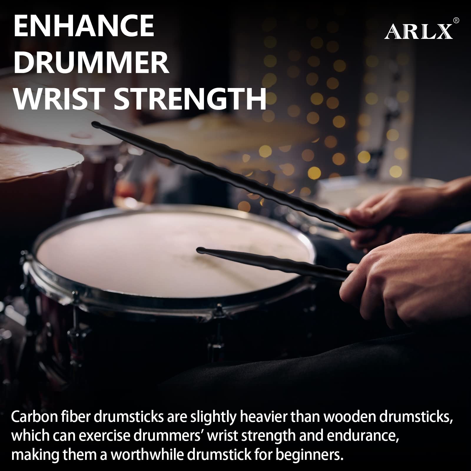 Drum Sticks 5A Drumstick 1 Pack Carbon Fiber Drumsticks