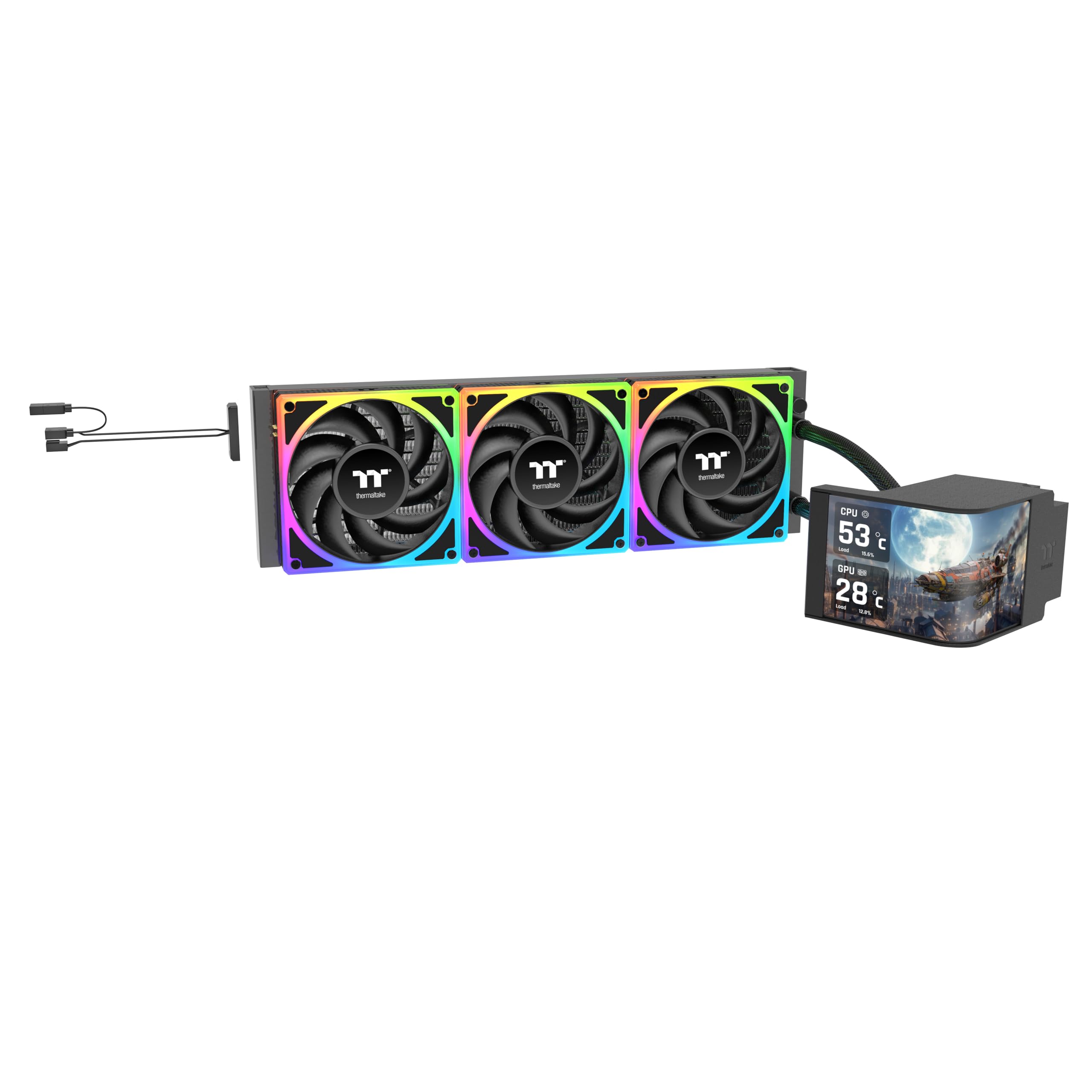Thermaltake MAGCurve 360 Ultra CPU Liquid Cooler; Intel/AMD Compatible; 3x120mm 500~2500rpm TOUGHFAN EX ARGB; MAGForce 2.0; 6.67