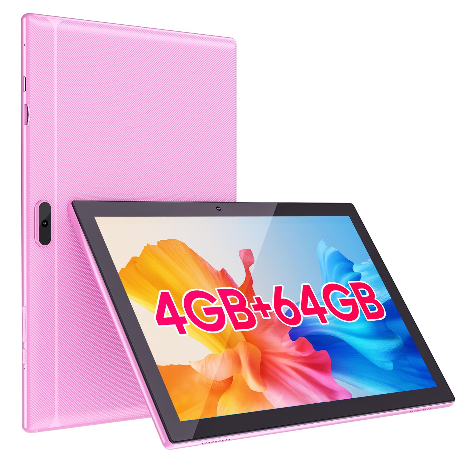 Tablets 10 Inch Tablet Android 12, 4Gb Ram 64Gb Rom & 512Gb Expand, 2+8Mp Dual Camera, Wifi, Bluetooth, 1280X800 Ips Touch Scree