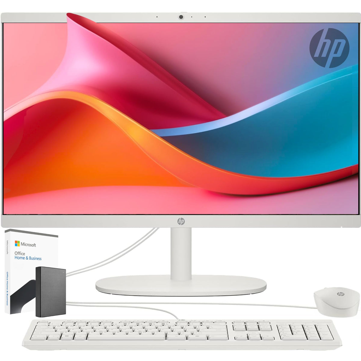 Hp 22 Inch All-In-One Desktop Pc  The New Version And Look  Microsoft Office Trial  64 Gb Ram  1 Tb Ssd  Fhd Display  P-100 Exte