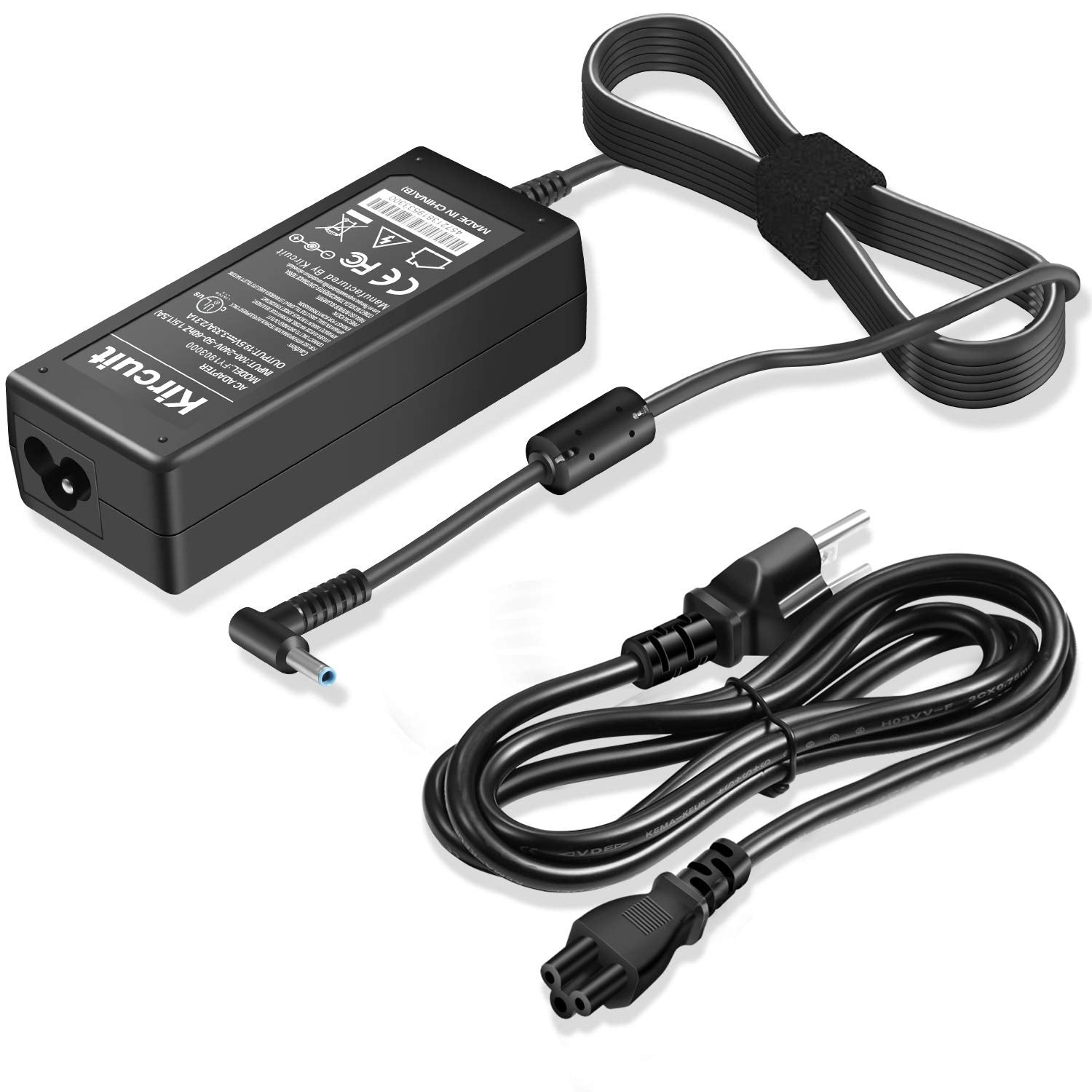 Kircuit 10Ft 19.5V 2.31A 45W Ac Adapter For Hp Eac 31213 R35737 Nsw26097 Laptop Power Supply Od: 4.5Mm Blue Plug Tip