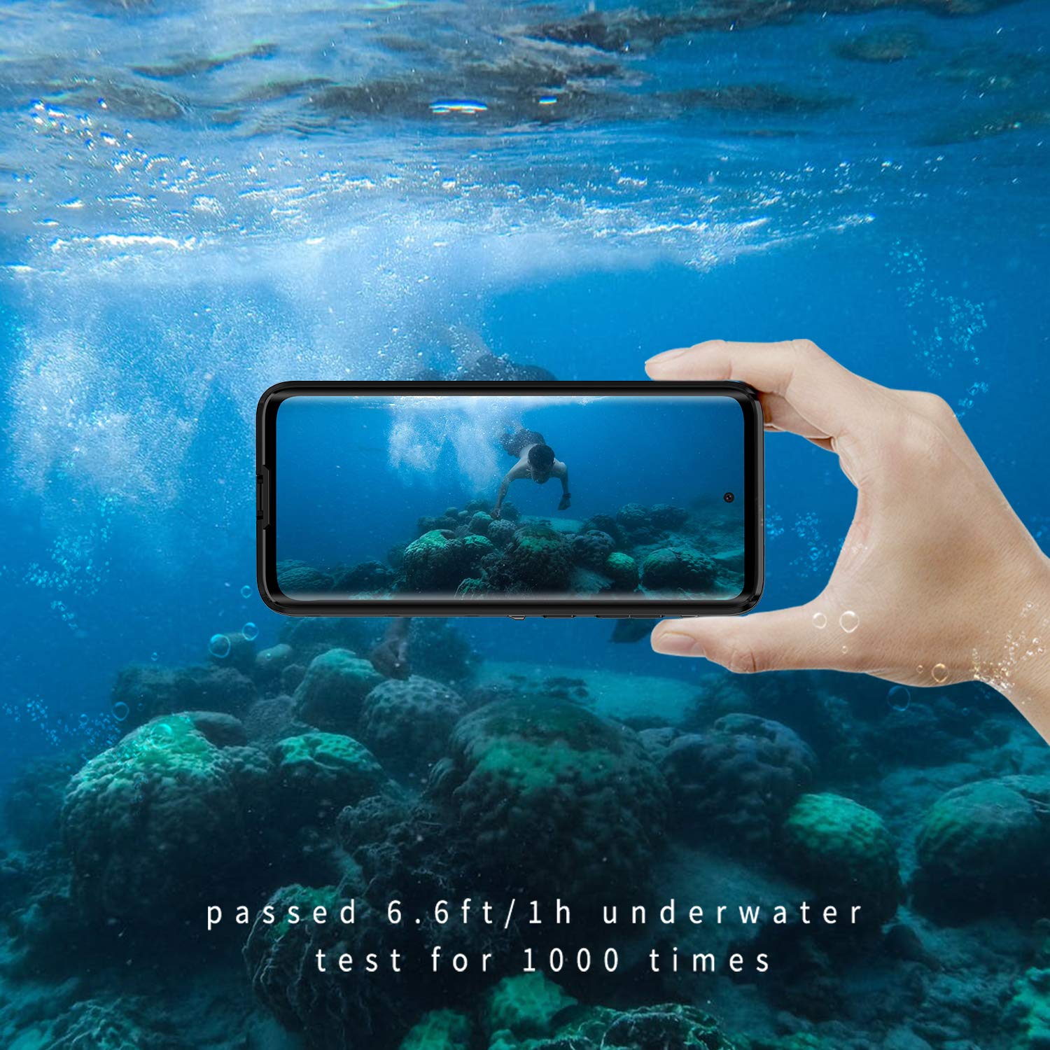 Lanhiem For Samsung Galaxy S20 Case, Ip68 Waterproof Dustproof Shockproof Case With Built In Screen Protector, Heavy Duty Full B