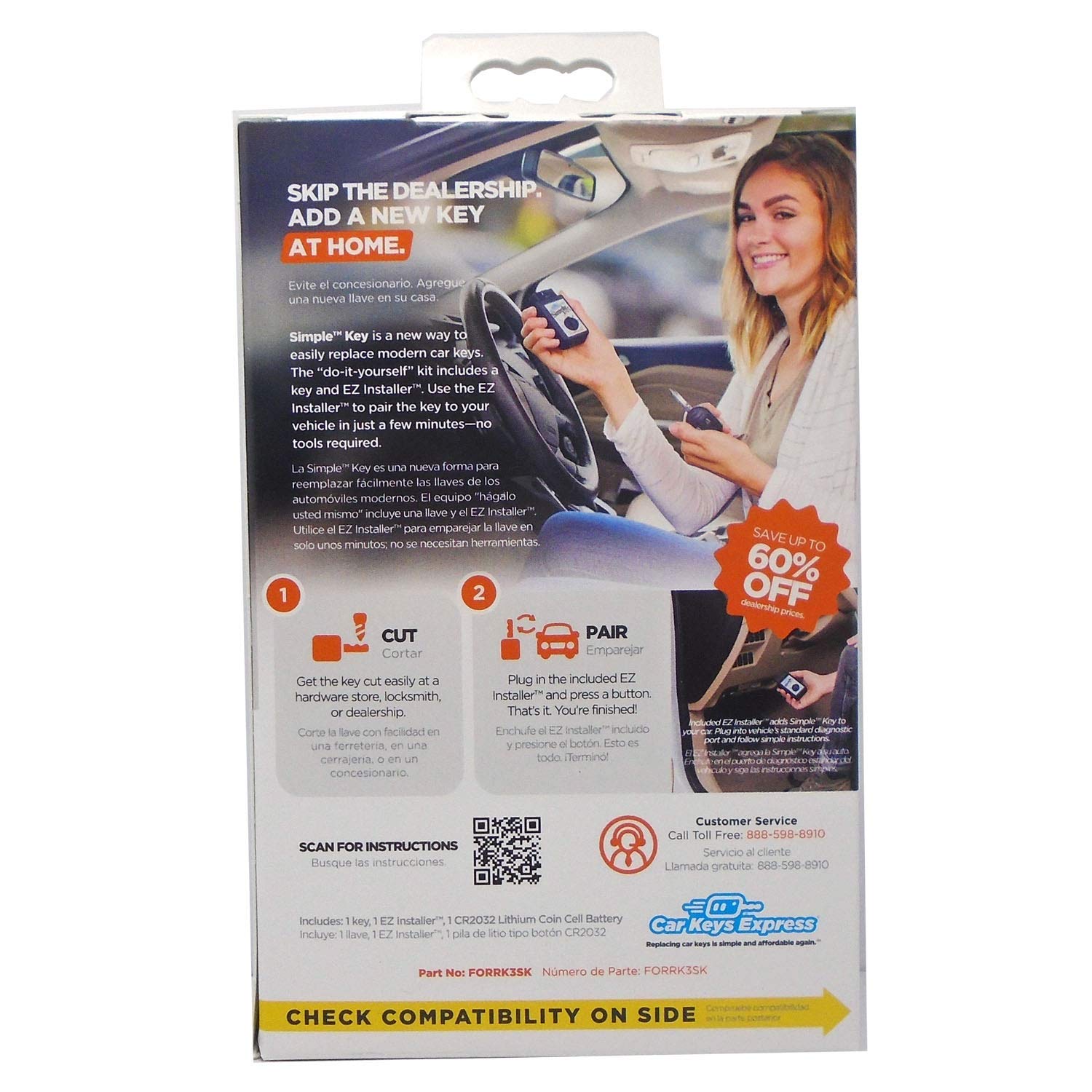 Simple Key, Key Fob And Key Programmer 3 Button Keypads, Key Replacement Remote Kit, Simple Key Programmer For Ford And Lincoln