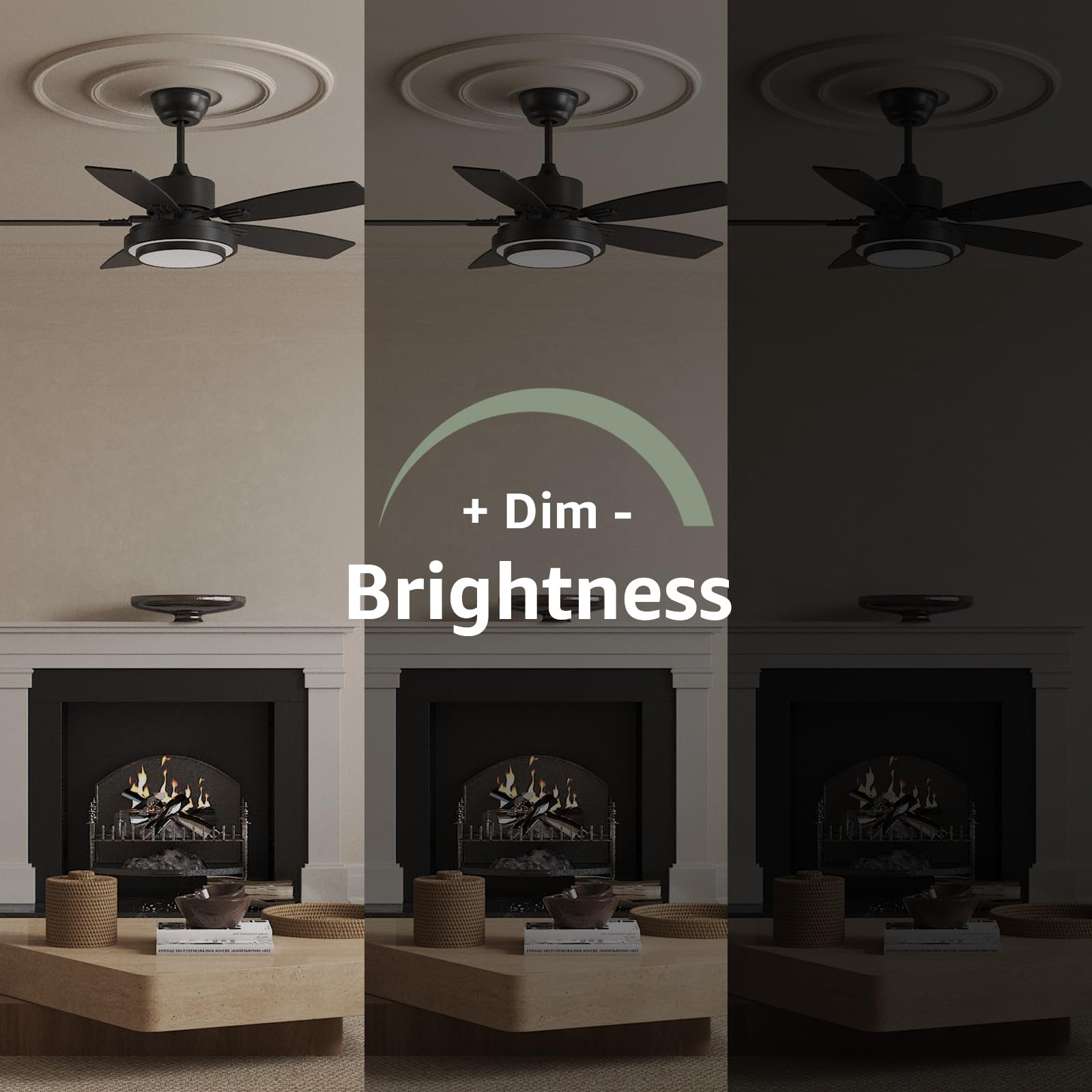 Fanbliss Ceiling Fans With Lights And Remote Control For Bedroom, 42 Inch Black Small Modern Ceiling Fan With Quiet Reversible D