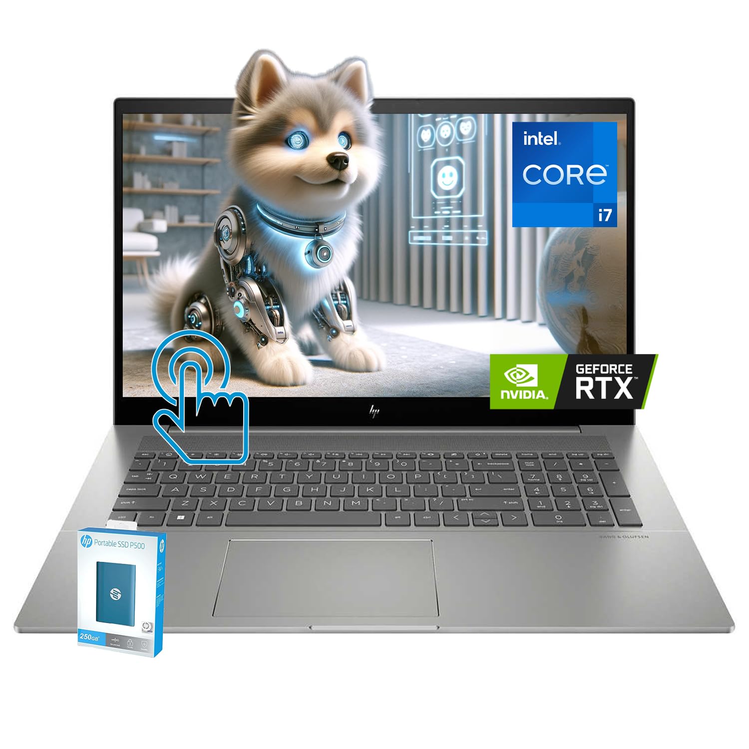 HP Envy 17.3 FHD Touchscreen Laptop | Intel Core i7-1355U | GeForce RTX 3050 | Backlit Keyboard | Bang & Olufsen Audio | Wi-Fi 6