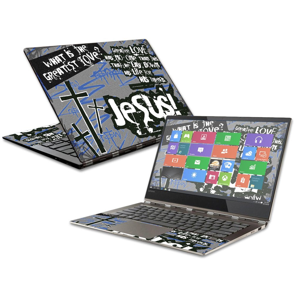 MightySkins Skin Compatible with Lenovo Yoga 920 - Love Jesus | Protective, Durable, and Unique Vinyl Decal wrap Cover | Easy to