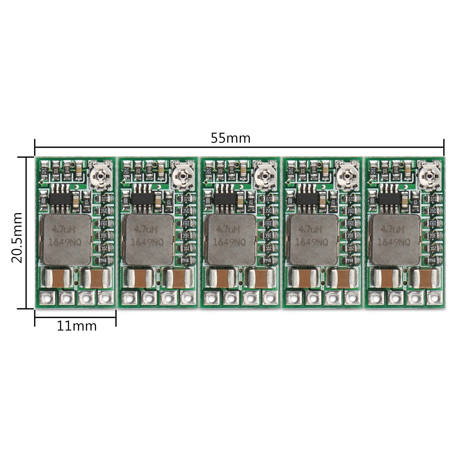 Drok 5V Regulator, 5Pcs Mini Voltage Reducer Dc 4.5 24V 12V 24V Step Down To 5V Buck Converter Board 3A Volt Step Down Transform