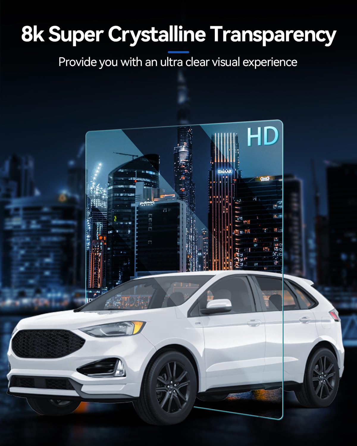 Lantu Car Screen Protector For 2024 2023 2022 2021 Ford Edge (Se/Sel/St Line/Titanium/St) Accessories Screen Protector Film Temp