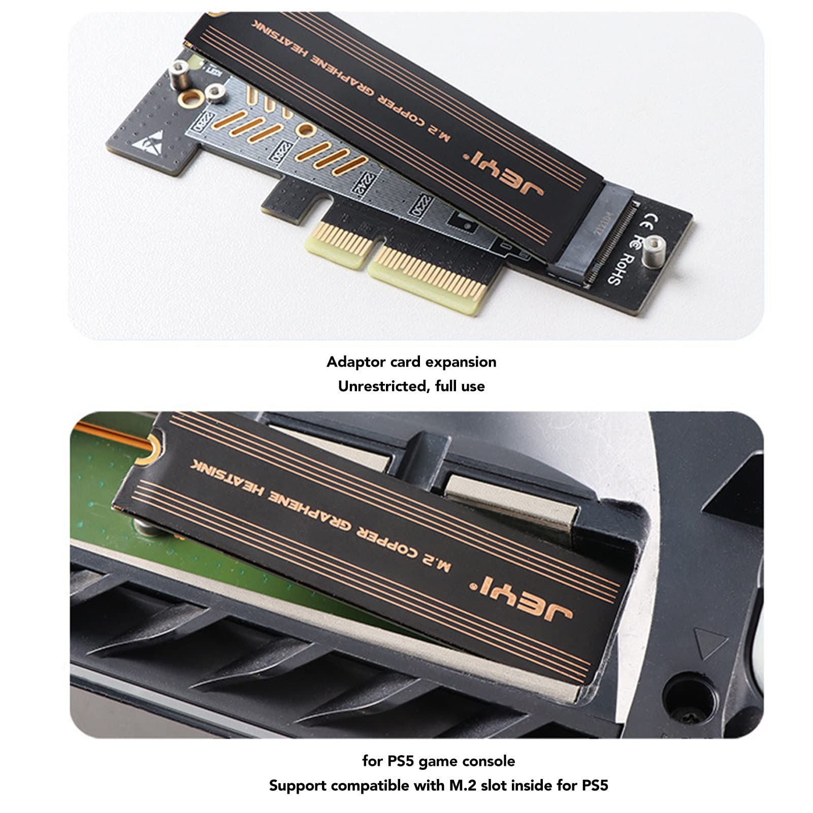 M.2 Ssd Graphene Heatsink, High Performance Fast Cooling Ssd Heatsink With Thermal Conductive Adhesive, 0.15 X 74 X 22Mm Graphen