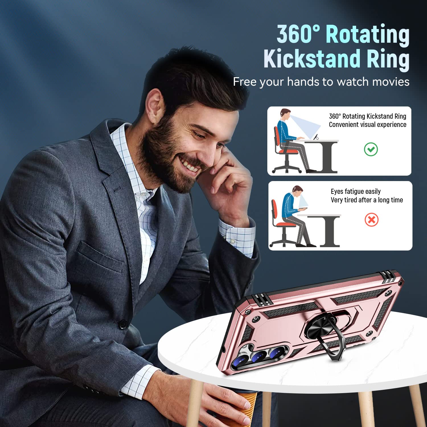 Zoeii For Samsung S23 Case,S23 Case,With 360