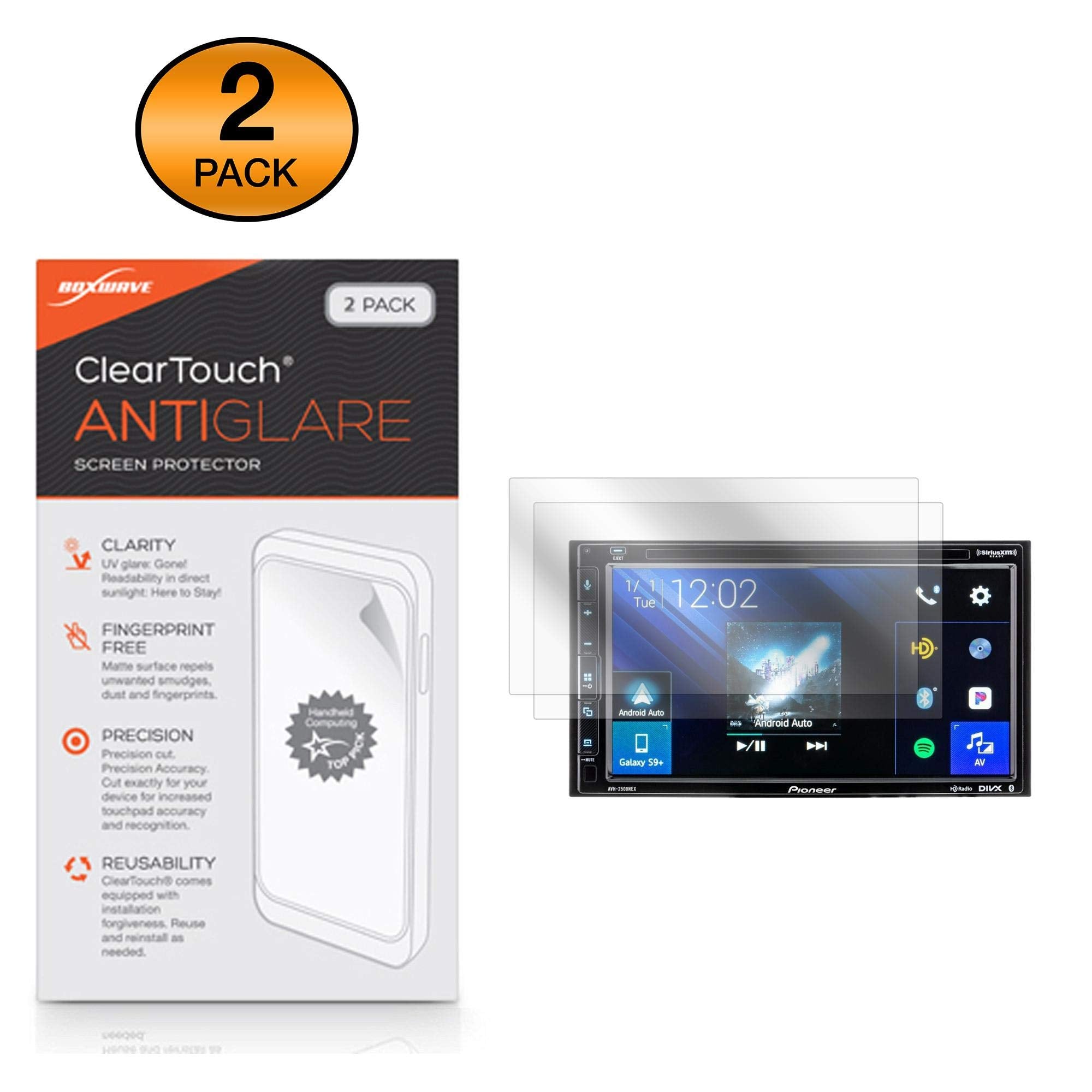 Boxwave Screen Protector Compatible With Pioneer Avh 2500Nex   Cleartouch Anti Glare (2 Pack), Anti Fingerprint Matte Film Skin
