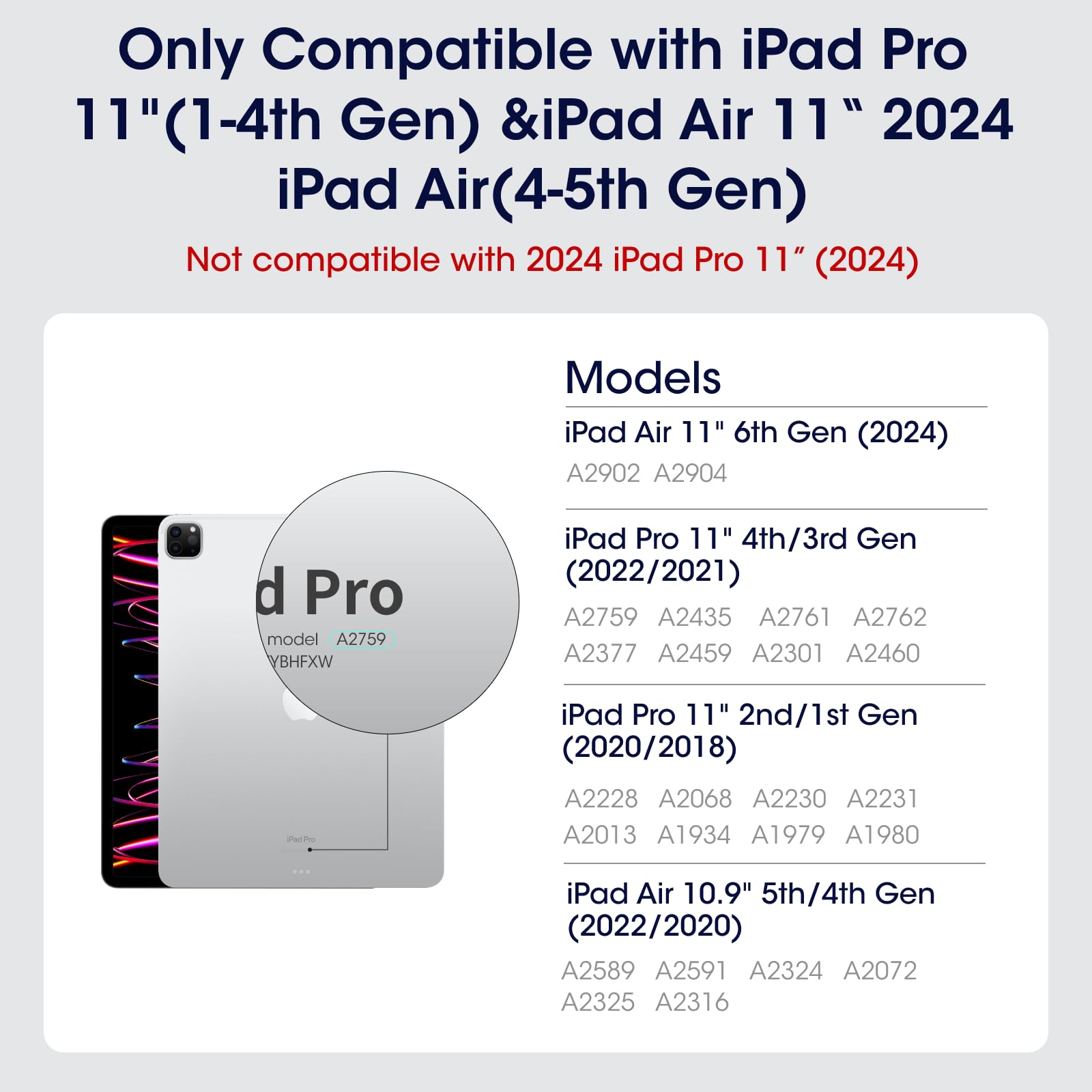 Pitaka Ipad Pro 11 Inch Case, Compatible With Ipad Air M2 11 Inch (6Th/5Th/4Th Gen) & 2022/2021/2020/2018 Ipad Pro 11 (1 4Th Gen), Portrait/Landscape Magnetic Case With 4 Standing Angles   Blue