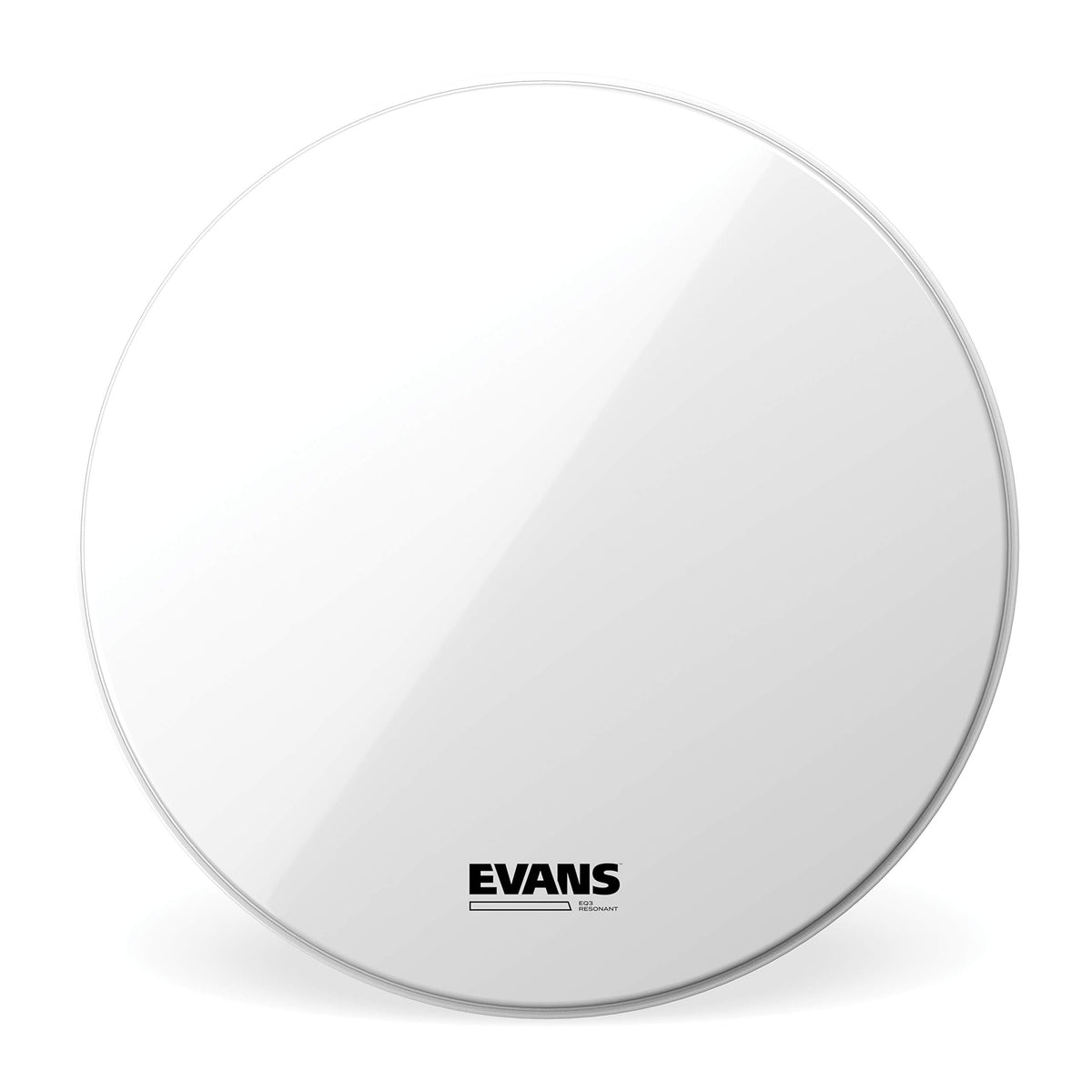Evans Eq3 Resonant Smooth White Bass Drum Head, 26 Inch